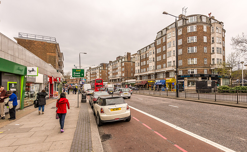 Swiss Cottage area view