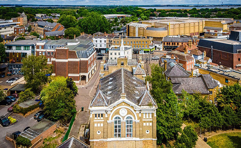 Staines-upon-Thames area view