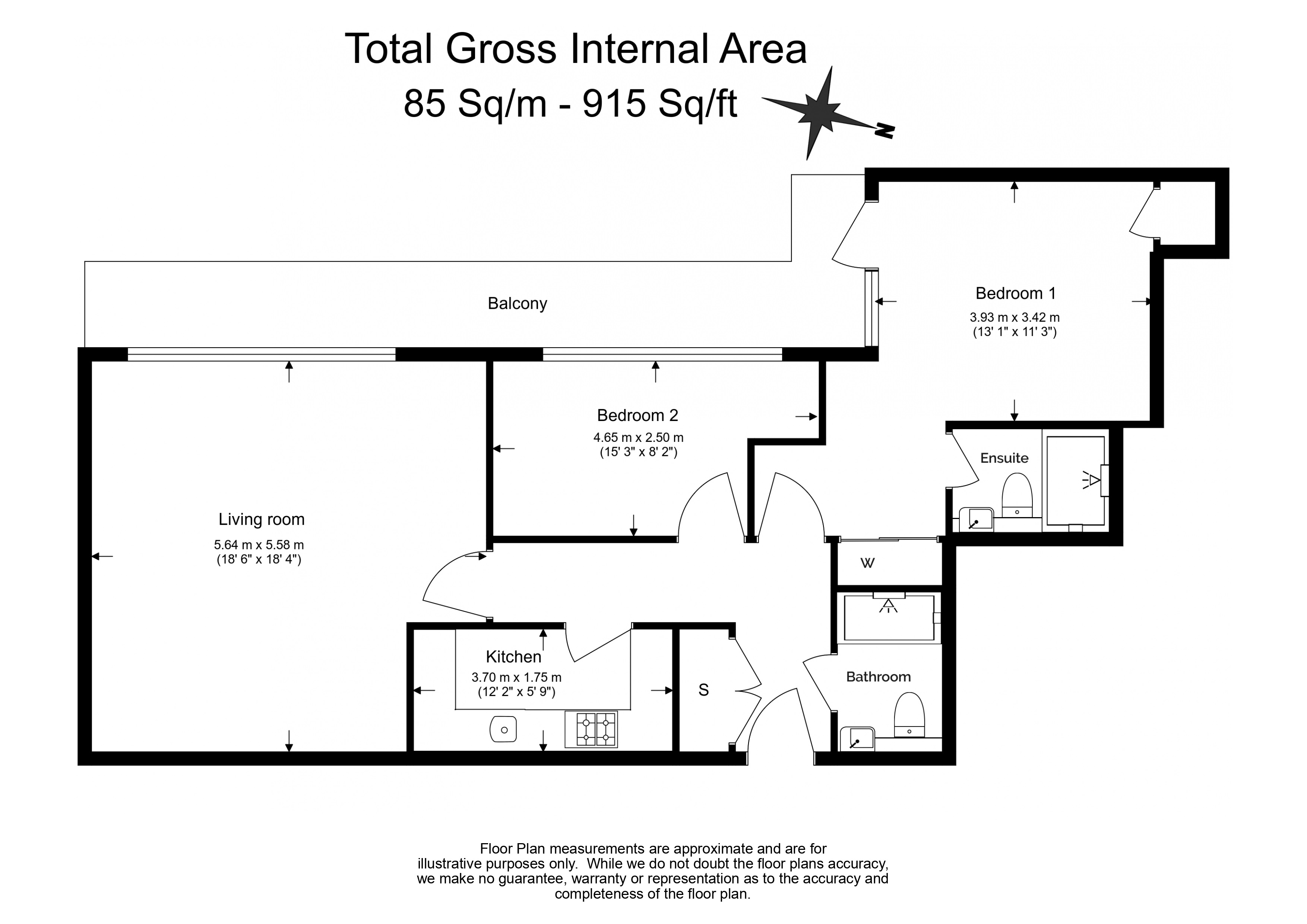 2 bedrooms flat to rent in Longfield Avenue, Ealing, W5-Floorplan