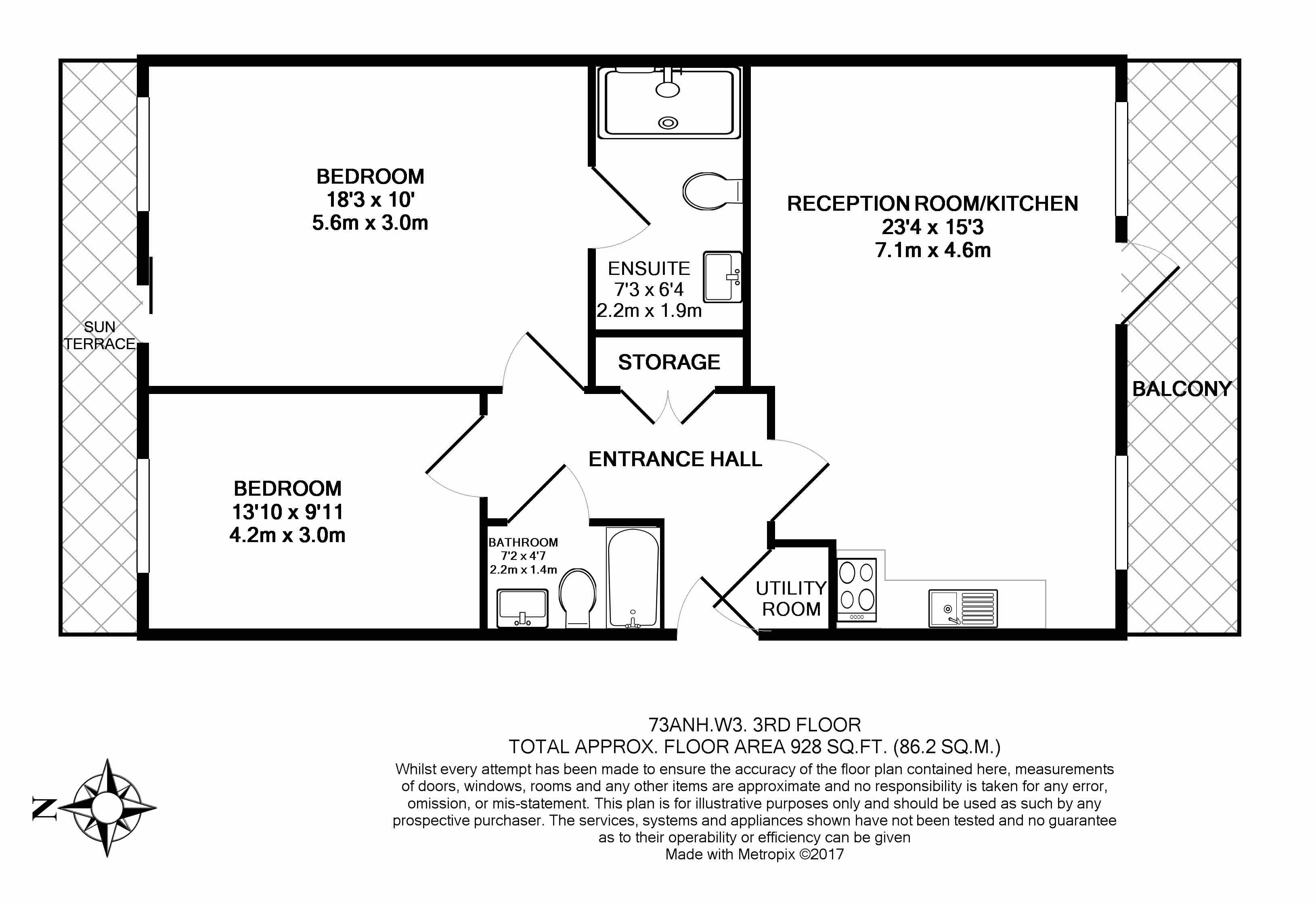 2 bedrooms flat to rent in Bromyard Avenue, Acton, W3-Floorplan