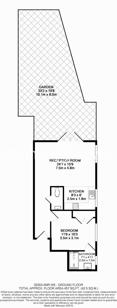 1 bedroom flat to rent in Madeley Road, Ealing, W5-Floorplan