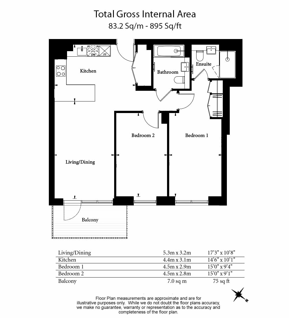 2 bedrooms flat to rent in Filmworks Walk, Ealing, W5-Floorplan