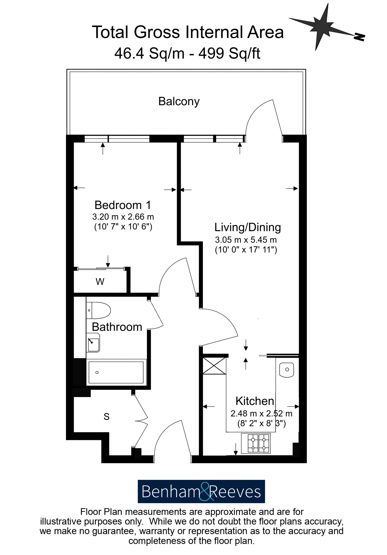 1 bedroom flat to rent in Longfield Avenue, Ealing, W5-Floorplan