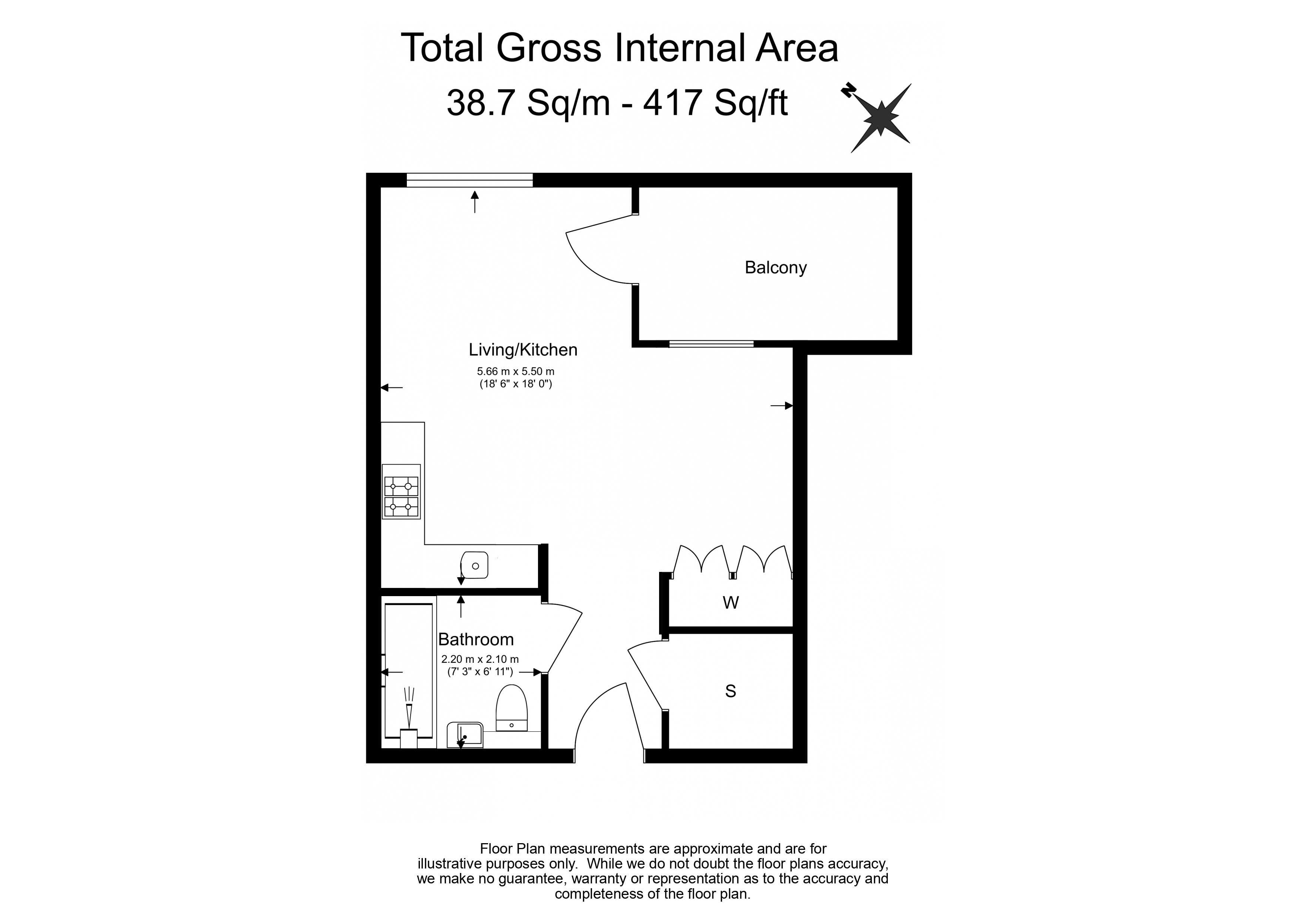 Studio flat to rent in Heartwood Boulevard, Acton, W3-Floorplan