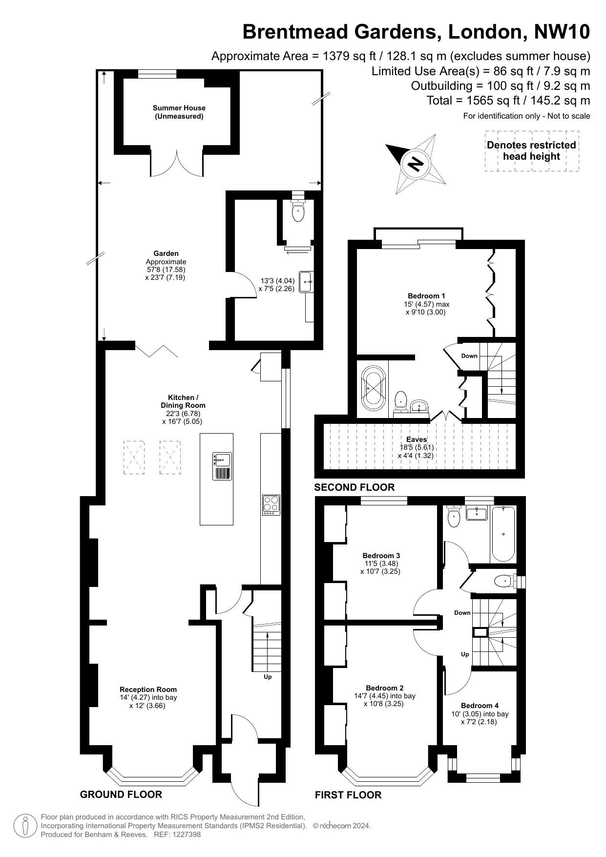 4 bedrooms house to rent in Brentmead gardens, Ealing, NW10-Floorplan