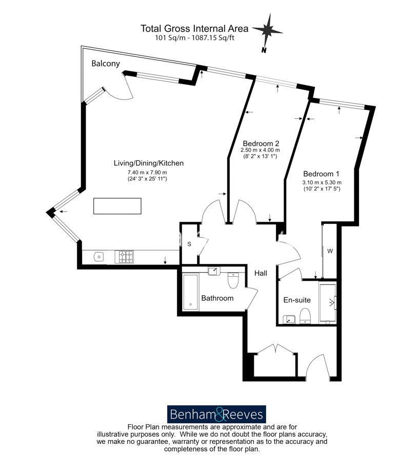 2 bedrooms flat to rent in Longfield Avenue, Ealing, W5-Floorplan