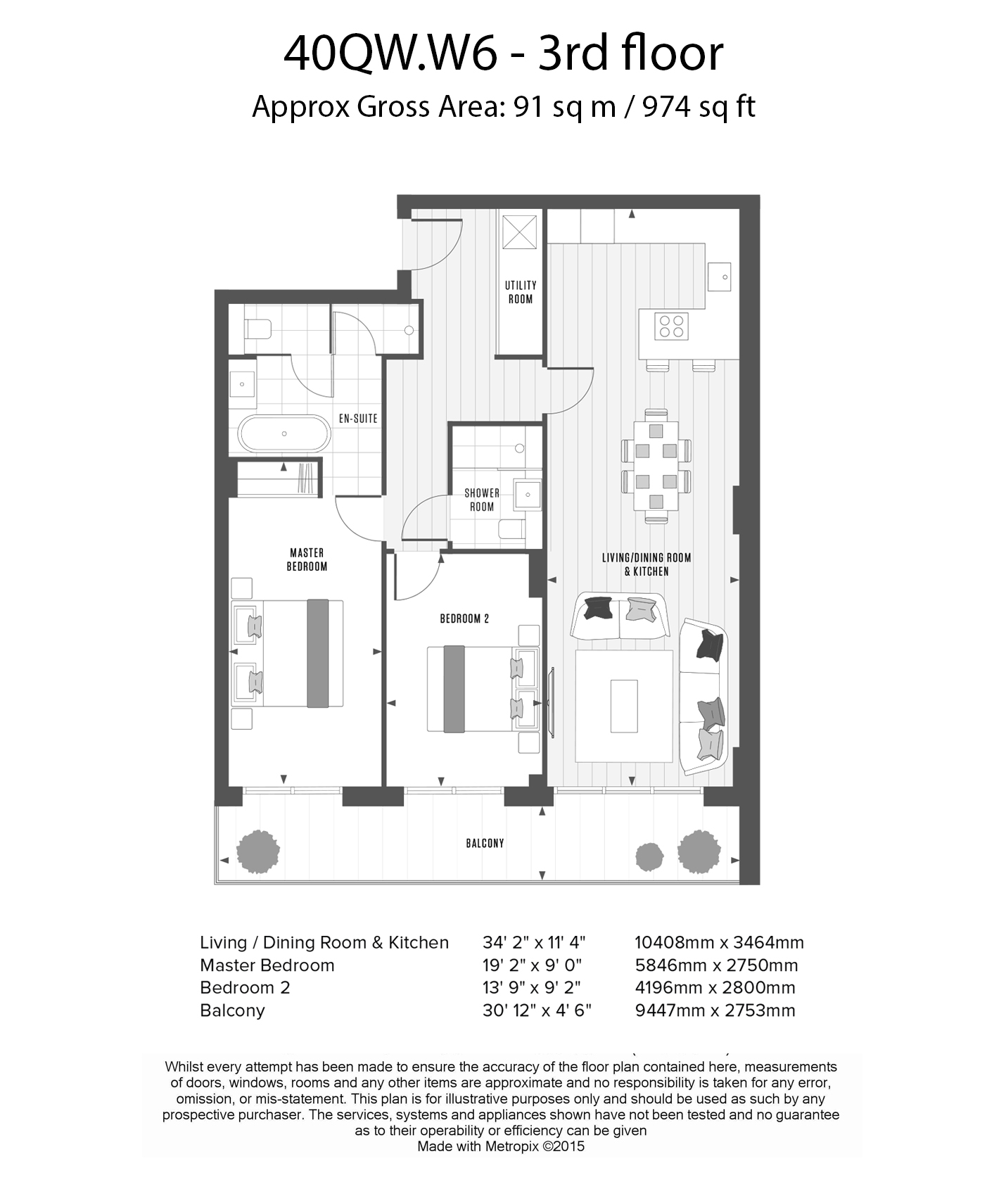 2 bedrooms flat to rent in Queens Wharf, Hammersmith, W6-Floorplan