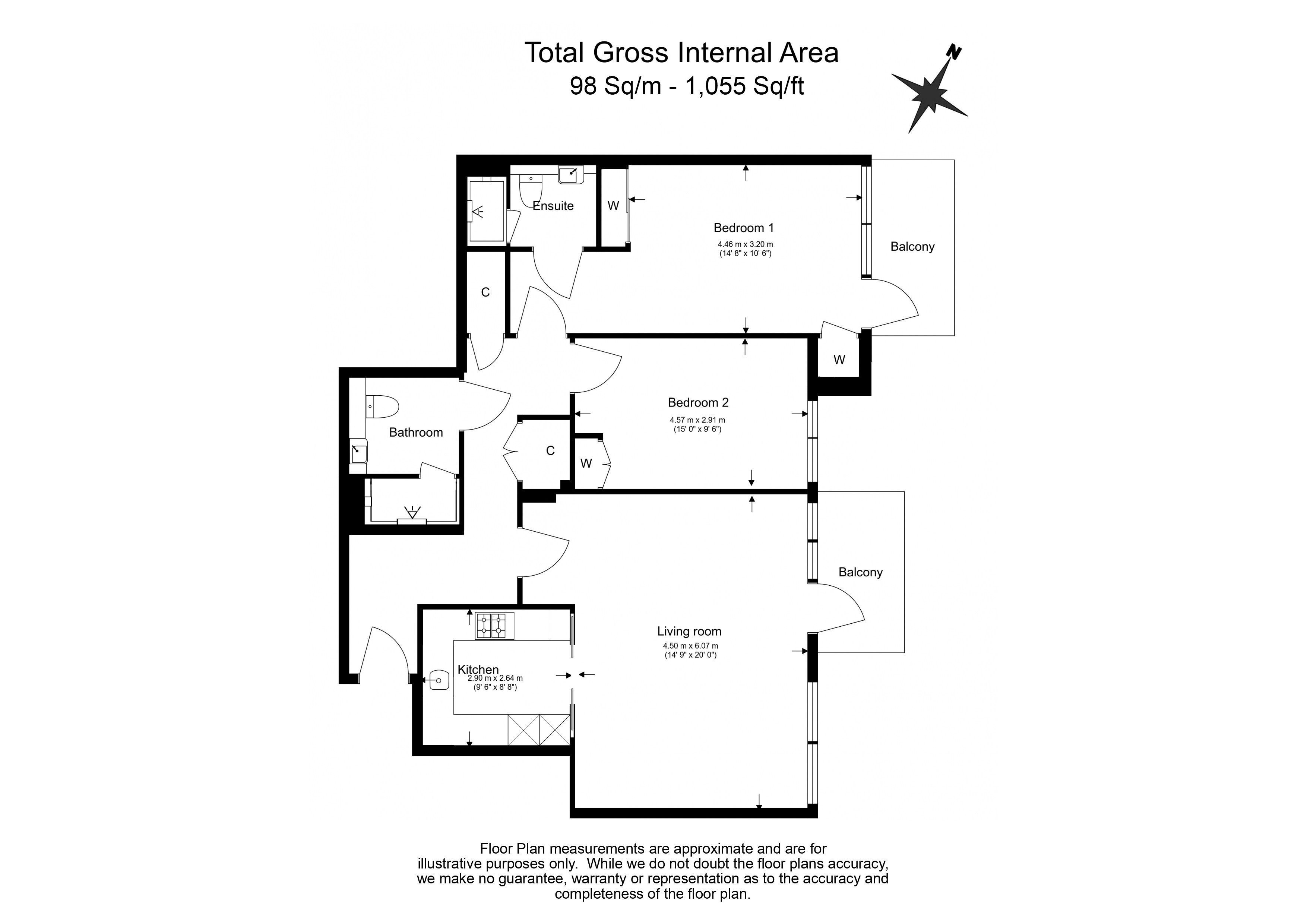 2 bedrooms flat to rent in Fulham Reach, Hammersmith, W6-Floorplan