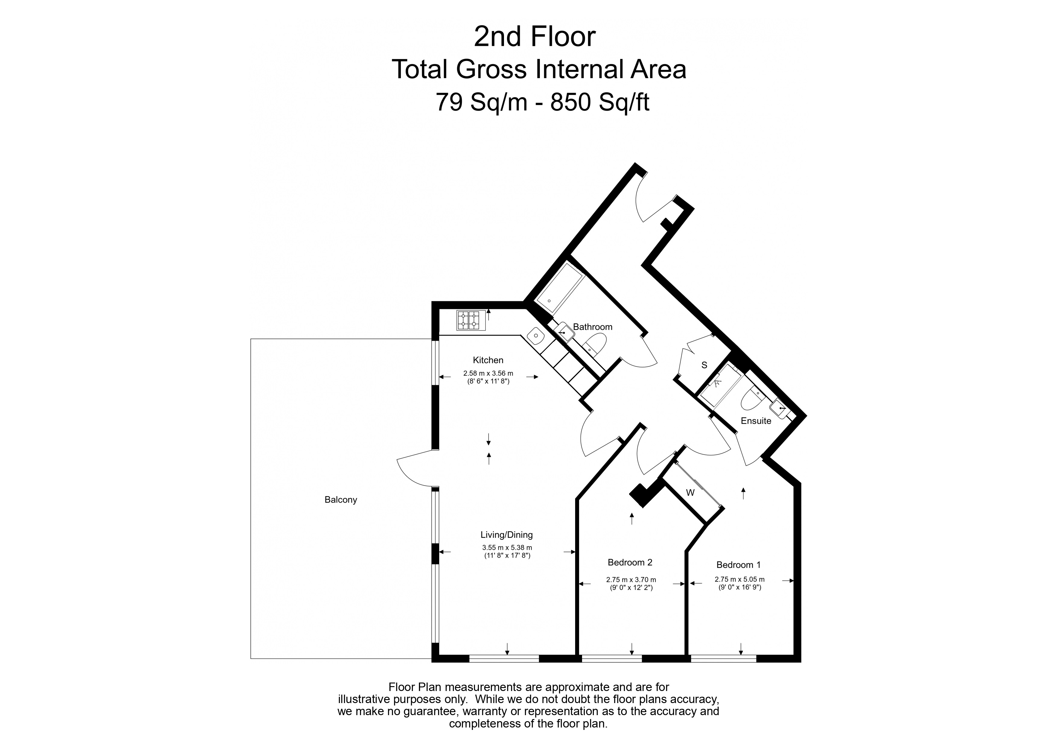 2 bedrooms flat to rent in Sovereign Court, Hammersmith, W6-Floorplan