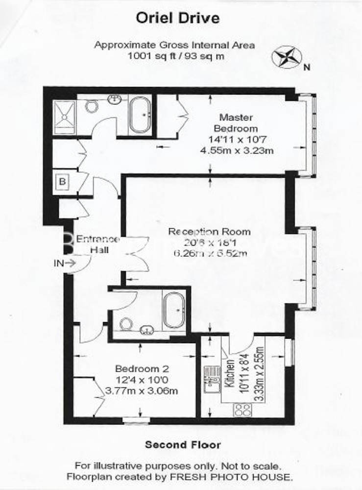 2 bedrooms flat to rent in Harrods Village, Barnes, SW13-Floorplan