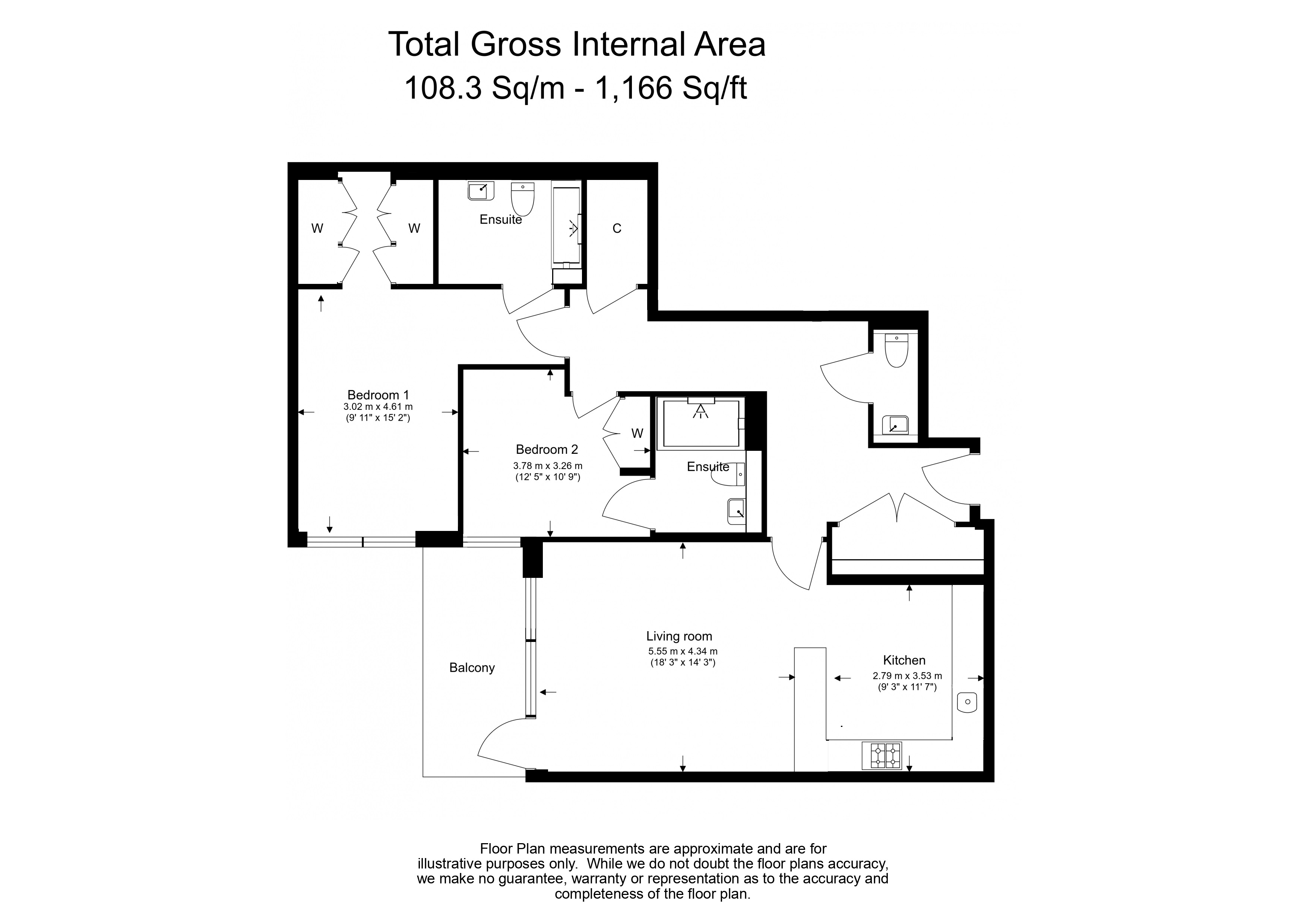 2 bedrooms flat to rent in Fulham Reach, Hammersmith, W6-Floorplan