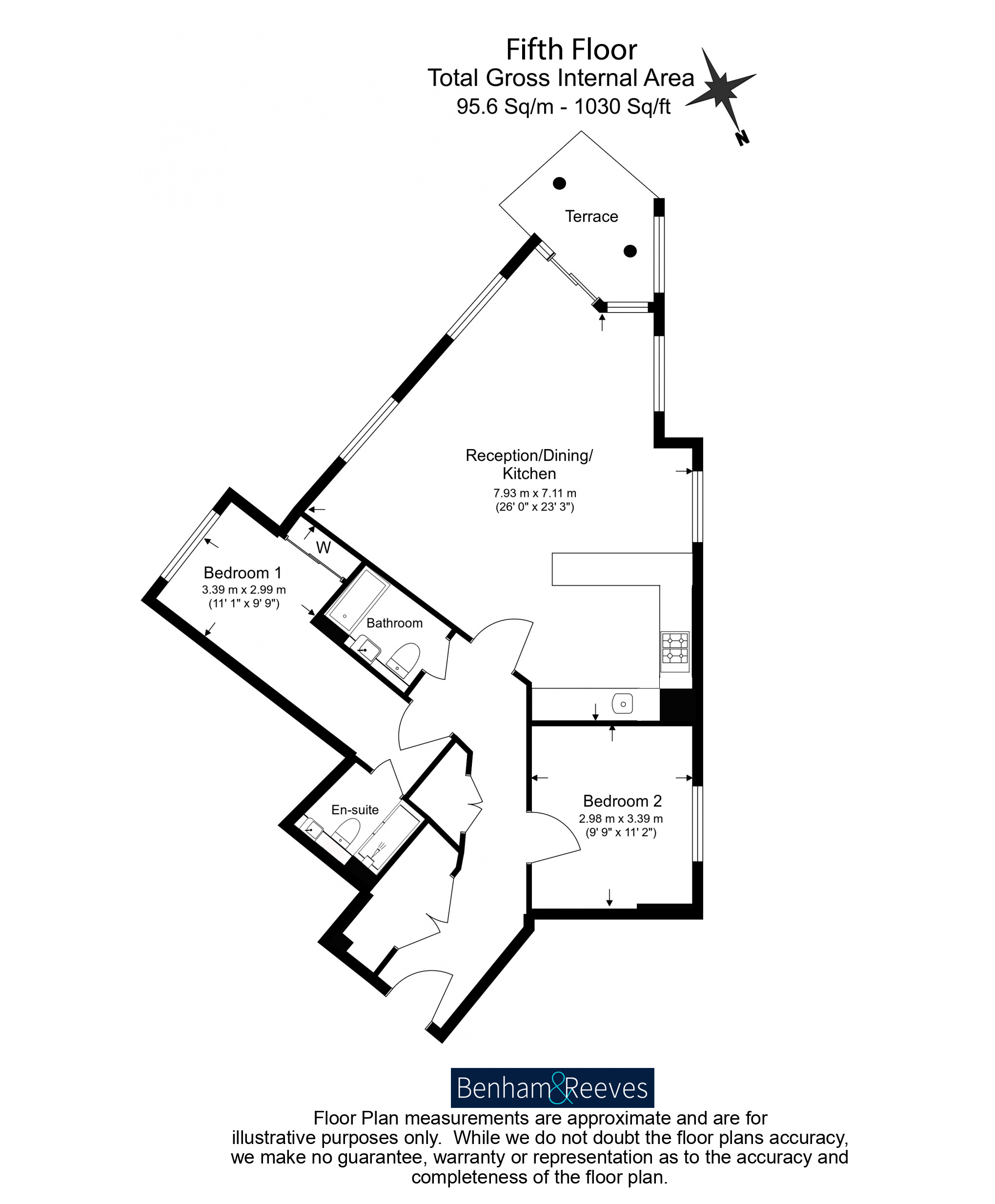 2 bedrooms flat to rent in Marquis House, Beadon Road, W6-Floorplan