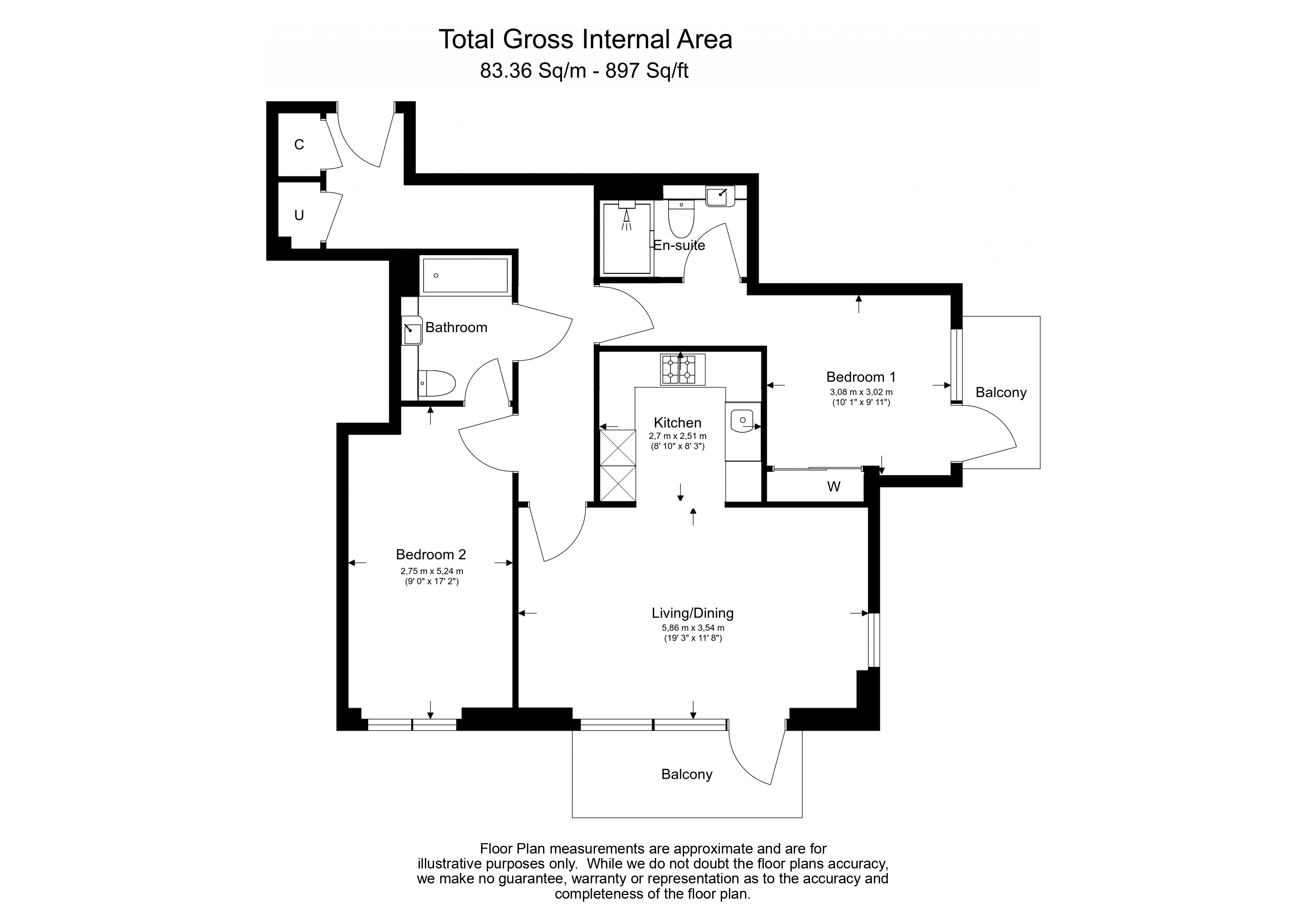 2 bedrooms flat to rent in Tierney Lane, Hammersmith, W6-Floorplan