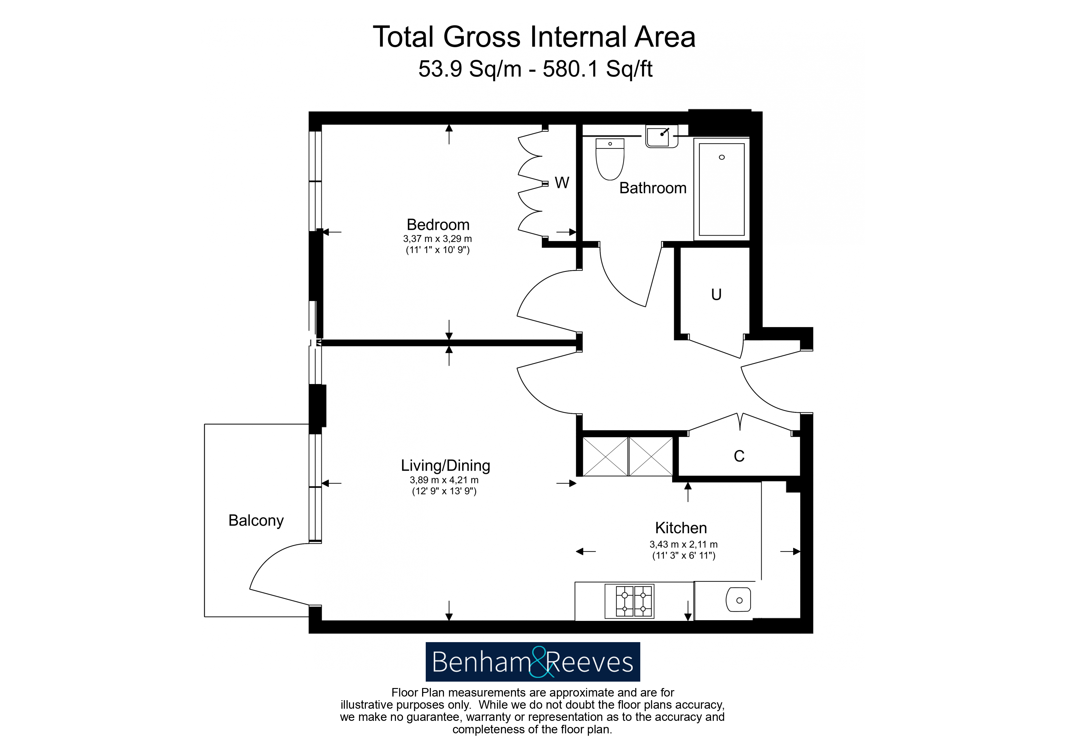 1 bedroom flat to rent in Merrivale Terrace, Distillery Road, W6-Floorplan