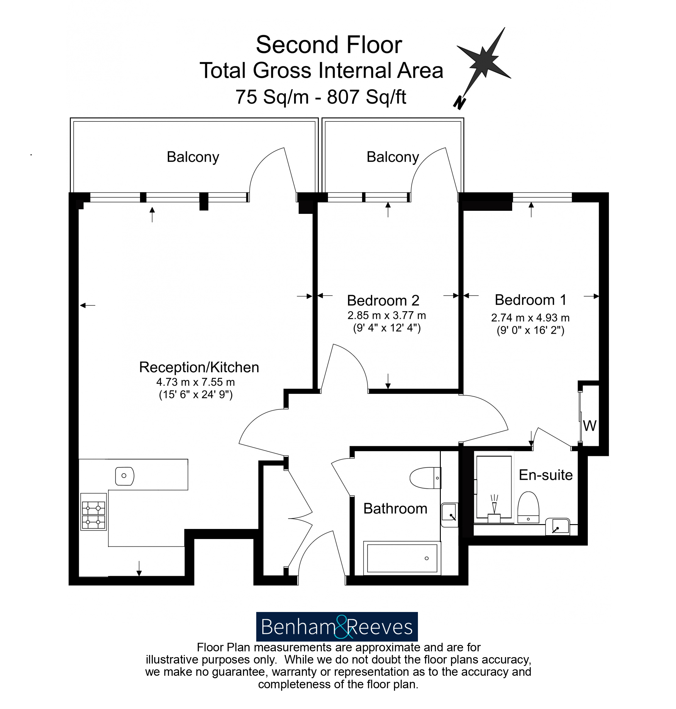 2 bedrooms flat to rent in Sovereign Court, Beadon Road, W6-Floorplan