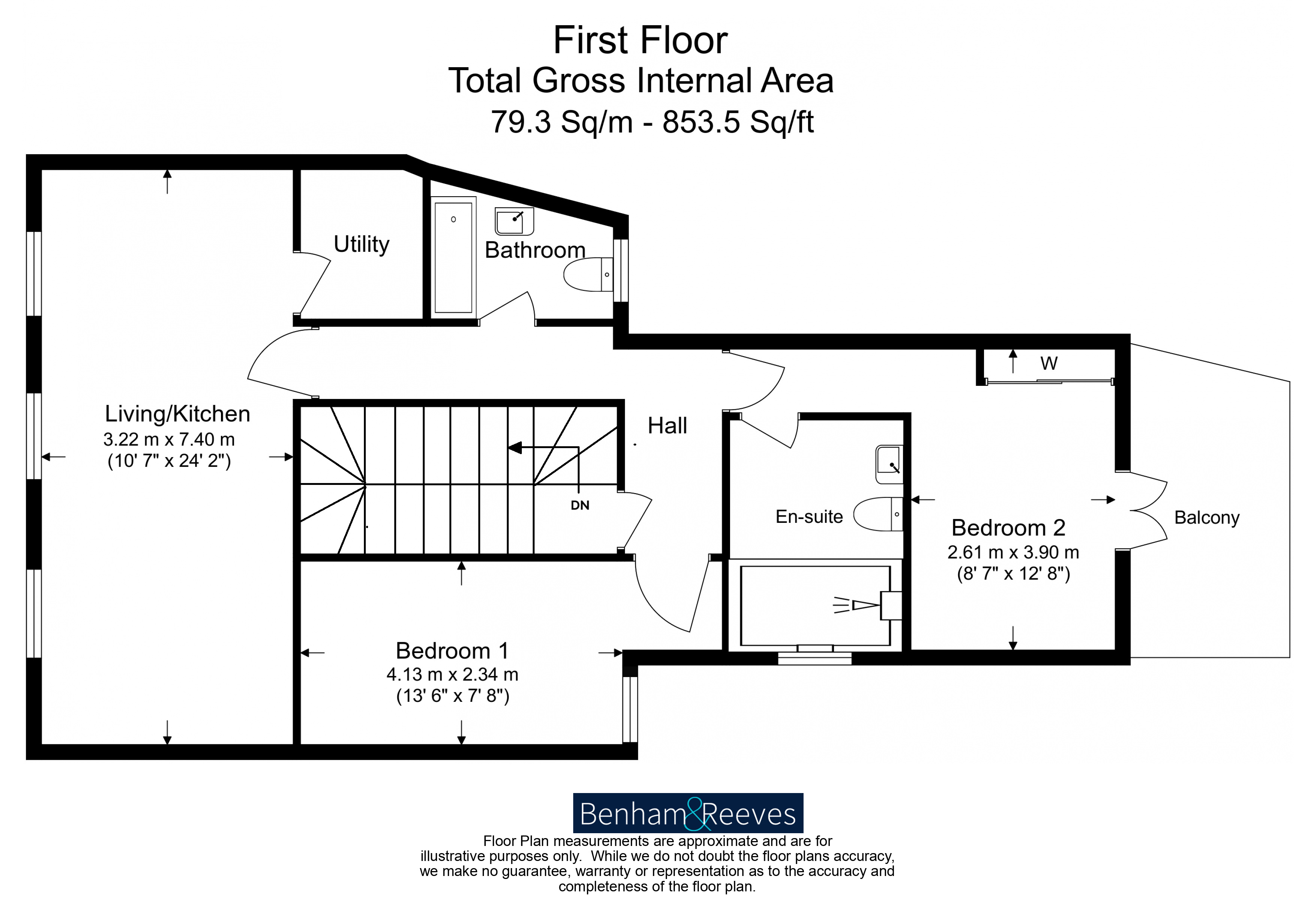 2 bedrooms flat to rent in Disraeli Road, Hammersmith, SW15-Floorplan