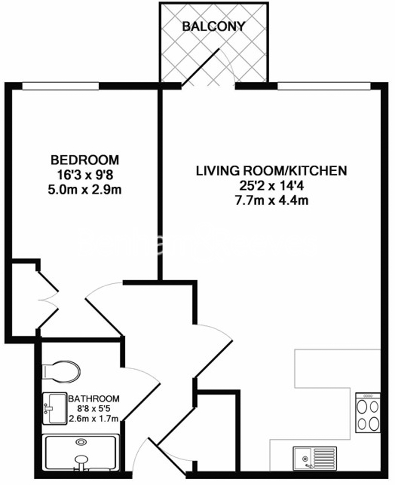 1 bedroom flat to rent in Vaughan Way, Wapping, E1W-Floorplan