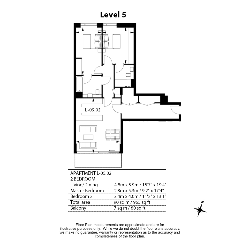 2  bedrooms flat to rent in Lavender Place, Royal Mint Gardens, E1-Floorplan