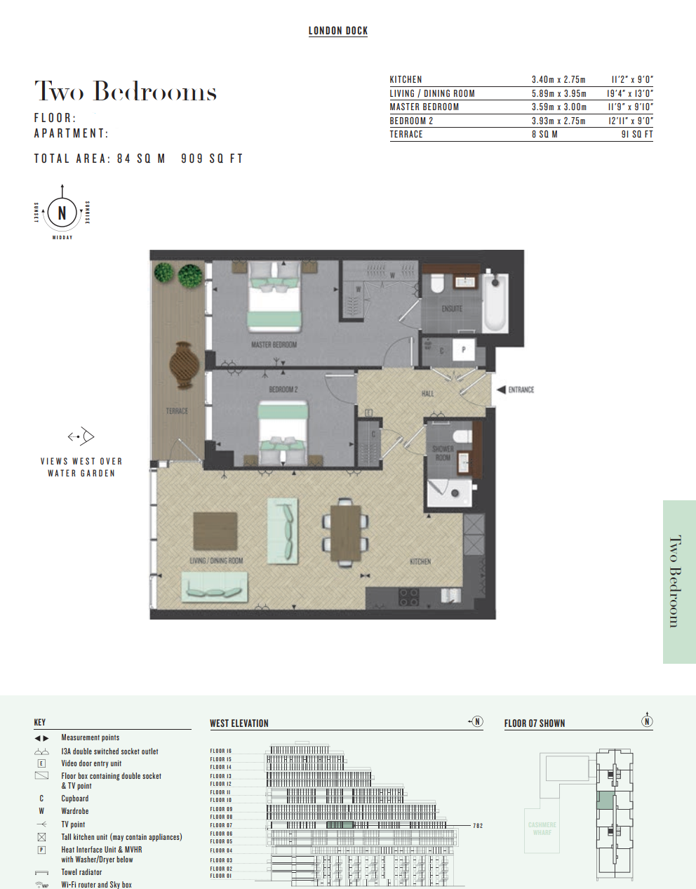 2 bedrooms flat to rent in London Dock, Wapping, E1W-Floorplan