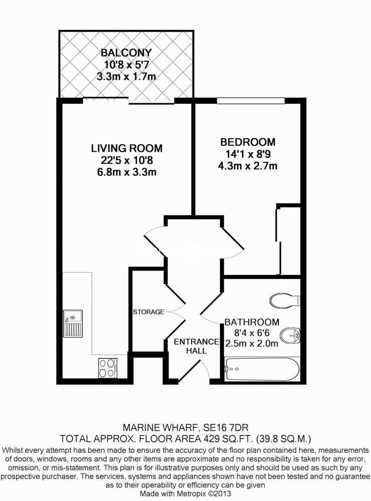 1 bedroom flat to rent in Seafarer Way, Surrey Quays, SE16-Floorplan