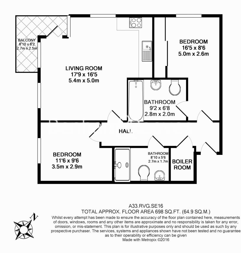 2 bedrooms flat to rent in Royal Victoria Gardens, Whiting Way, SE16-Floorplan