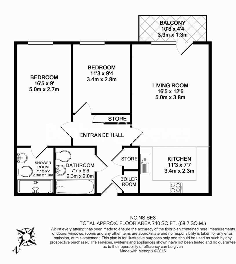 2 bedrooms flat to rent in Naomi Street, Surrey Quays, SE8-Floorplan