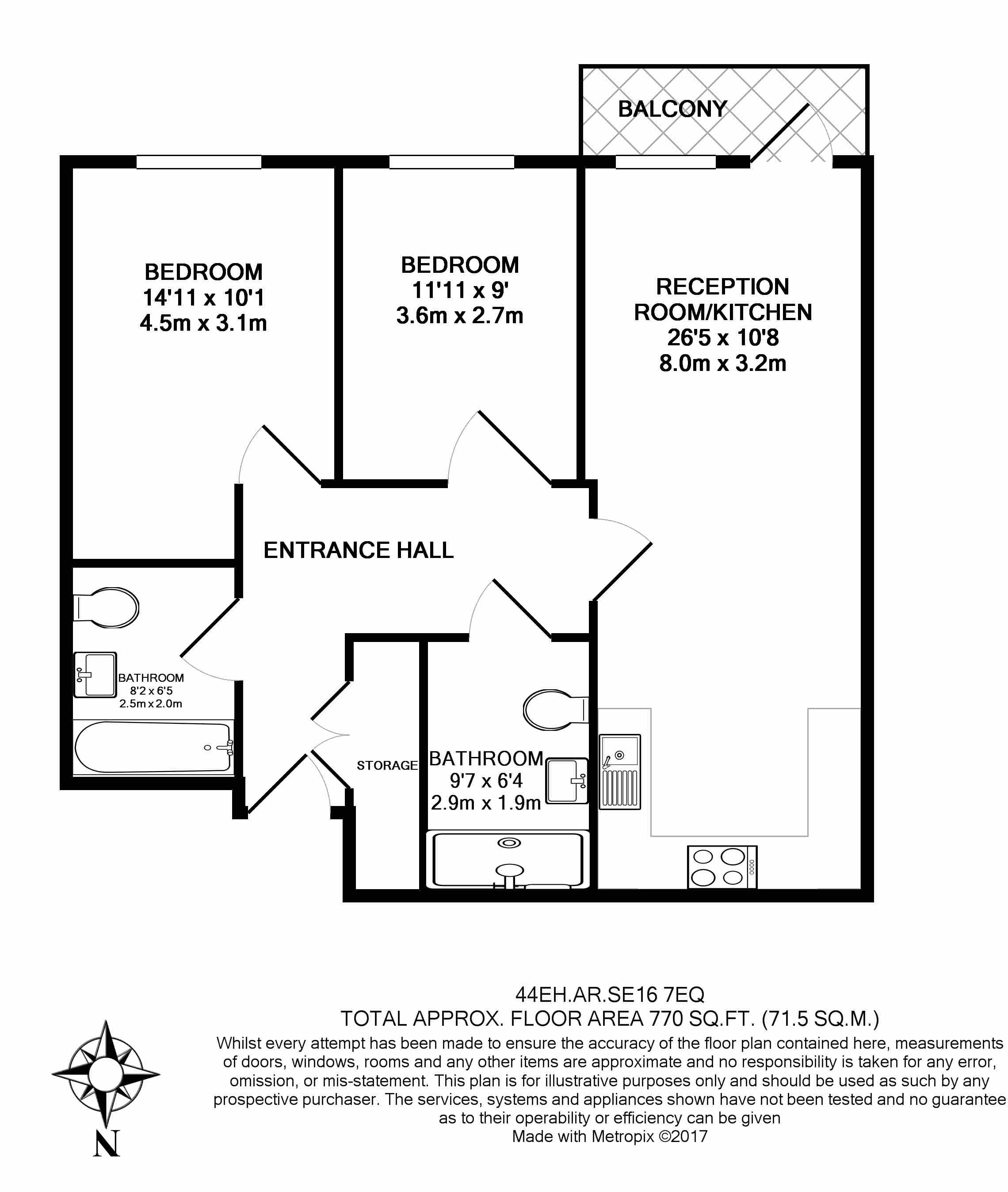 2 bedrooms flat to rent in Ashton Reach, Surrey Quays, SE16-Floorplan