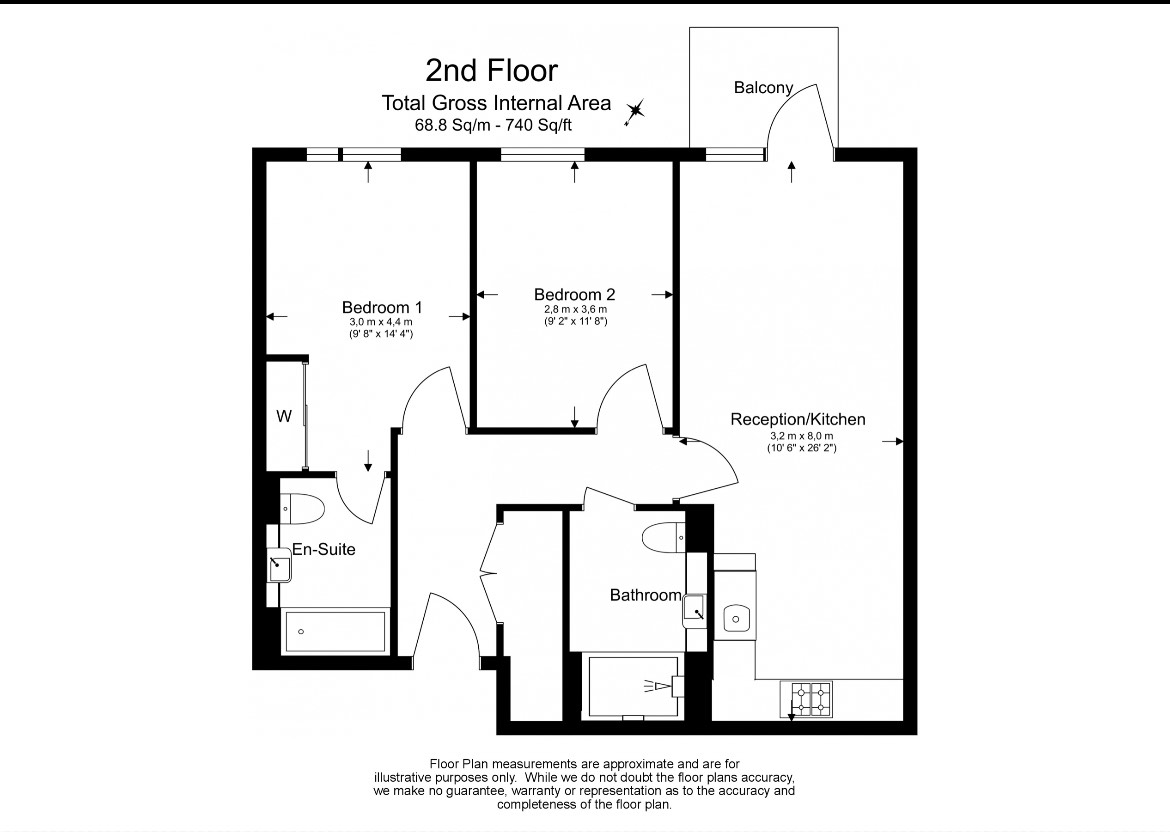 2 bedrooms flat to rent in Endeavour House, Ashton Reach, SE16-Floorplan