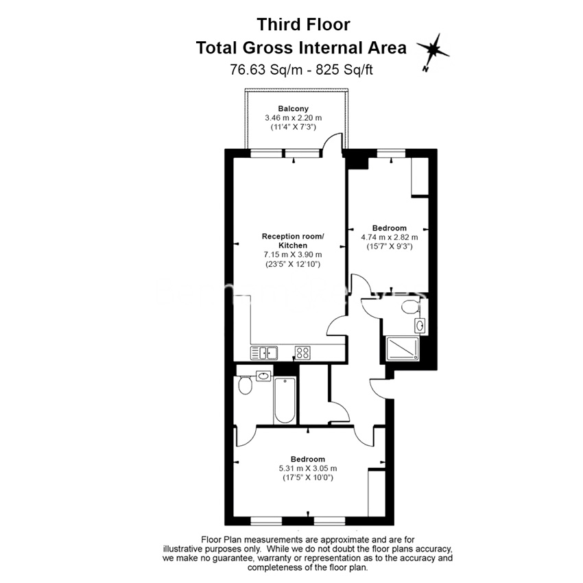 2 bedrooms flat to rent in Aurora Point, Winchester Square, SE8-Floorplan