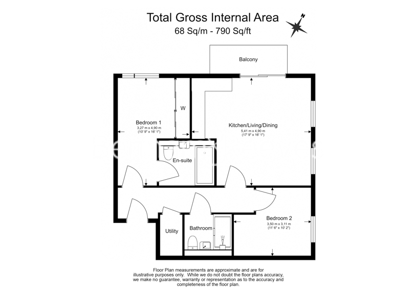 2 bedrooms flat to rent in Whiting Way, Surrey Quays, SE16-Floorplan