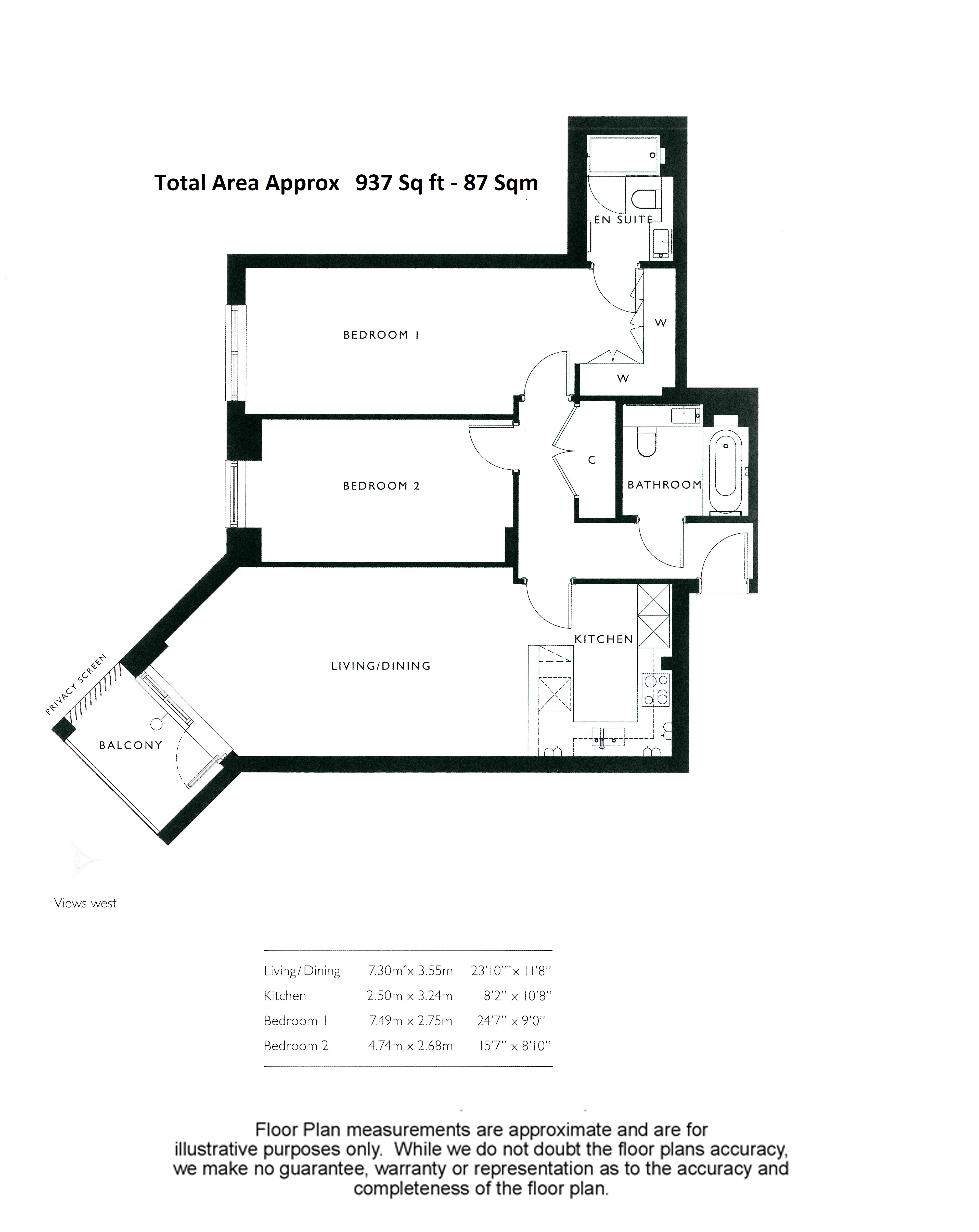 2 bedrooms flat to rent in Kew Bridge Road, Brentford, TW8-Floorplan