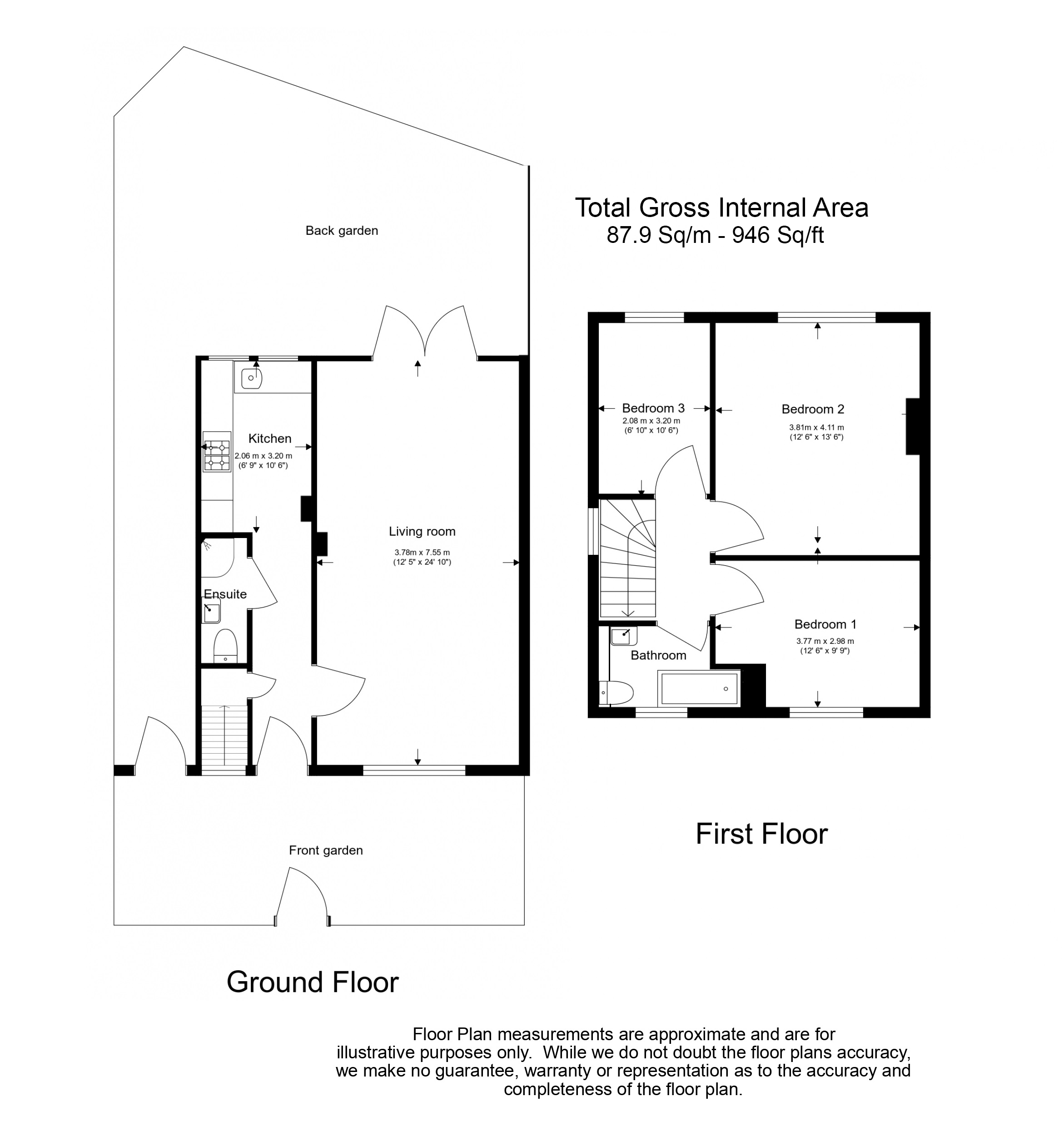 3 bedrooms flat to rent in Waters Road, Kingston, KT1-Floorplan