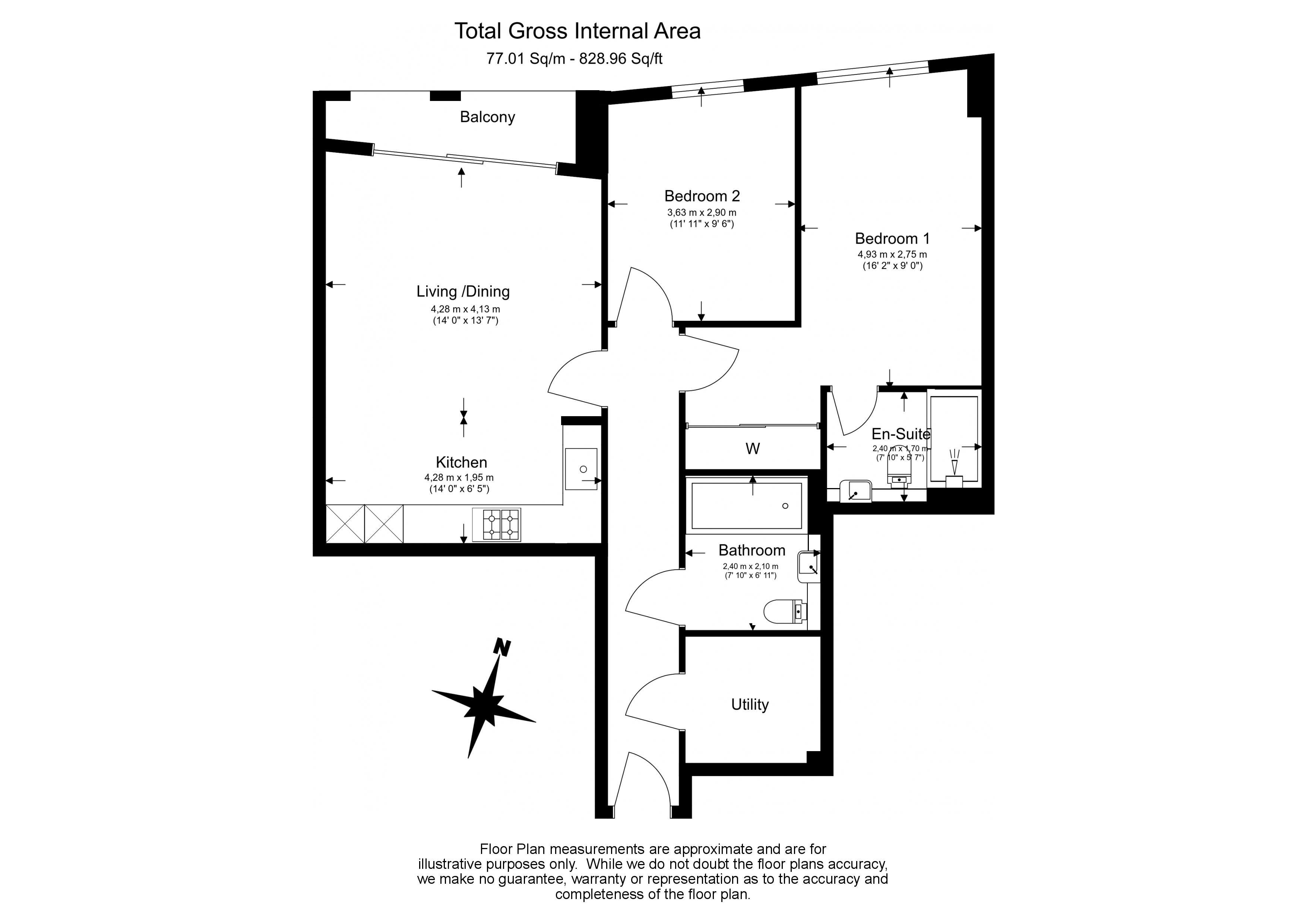 2 bedrooms flat to rent in Wandsworth Road, Nine Elms, SW8-Floorplan