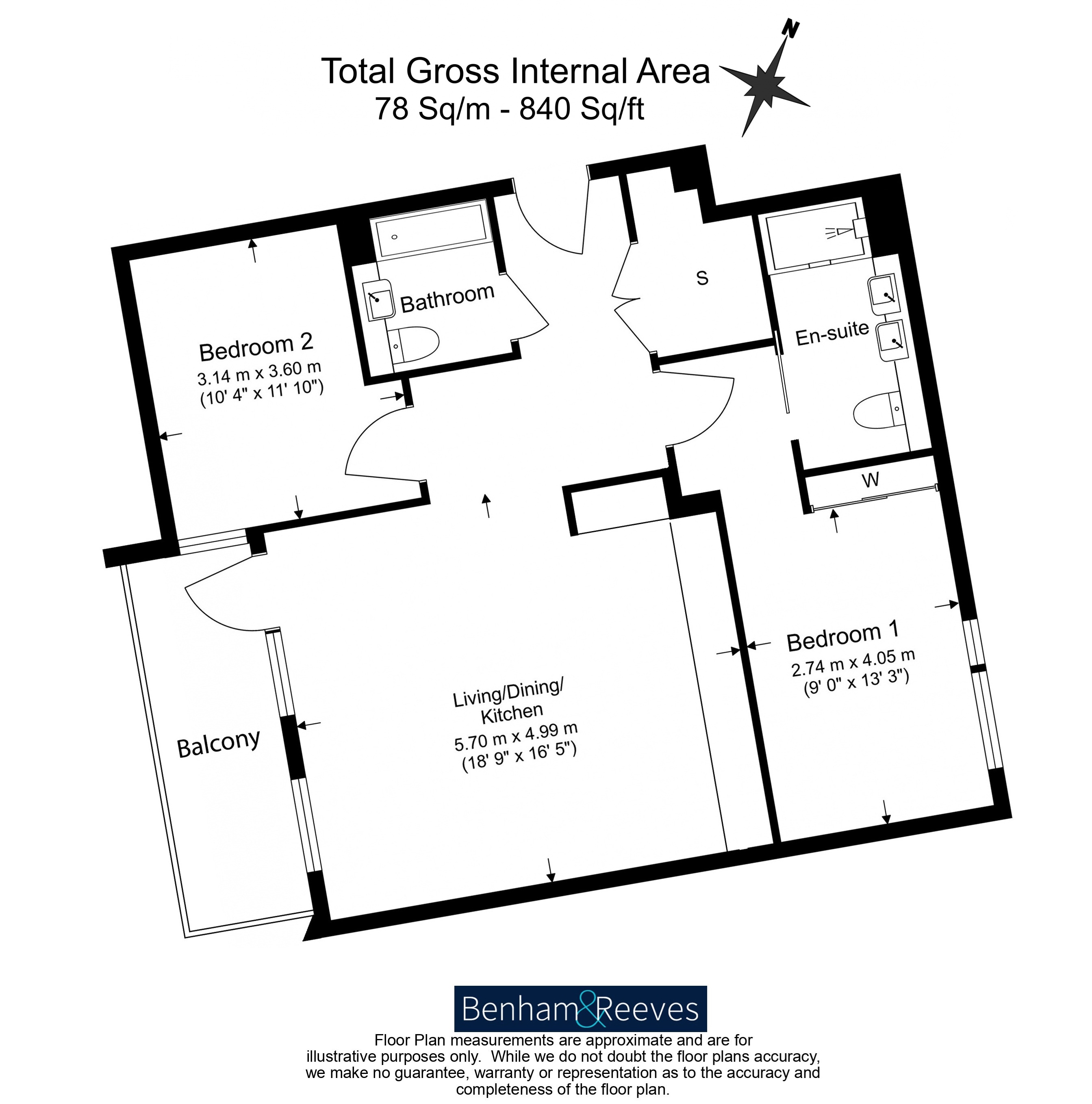 2 bedrooms flat to rent in Denver Building, Malthouse Road, SW11-Floorplan