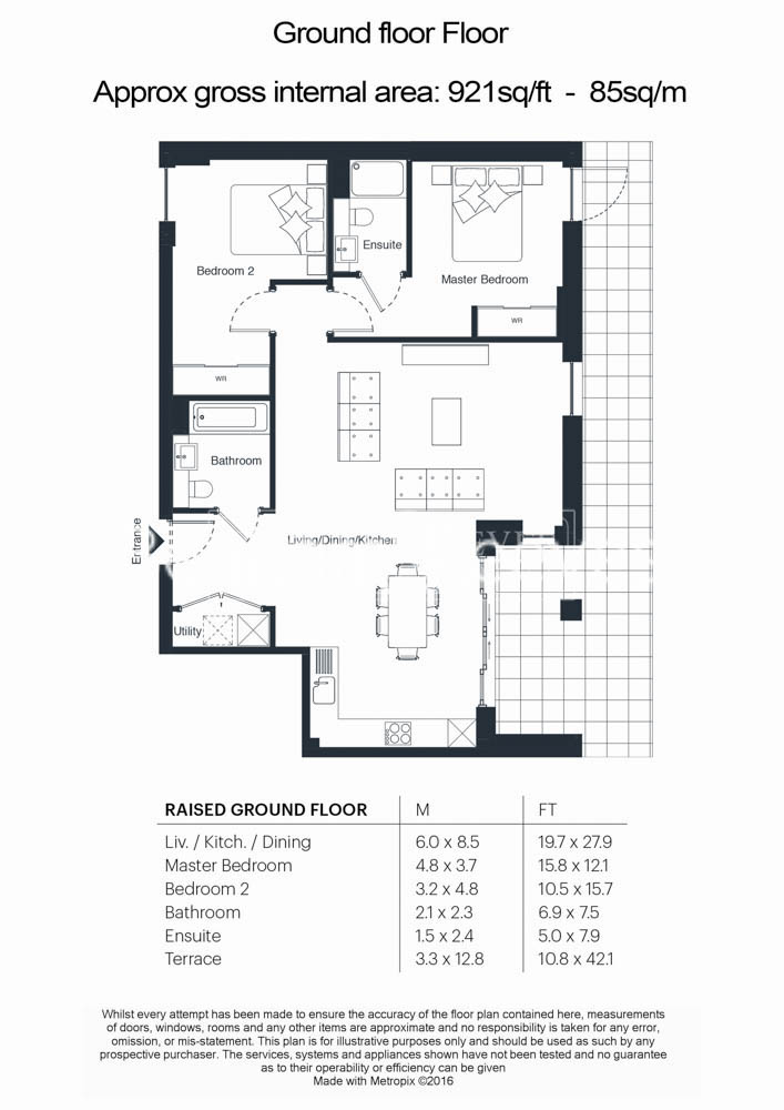 2 bedrooms flat to rent in The Avenue, Kensal Rise, NW6-Floorplan