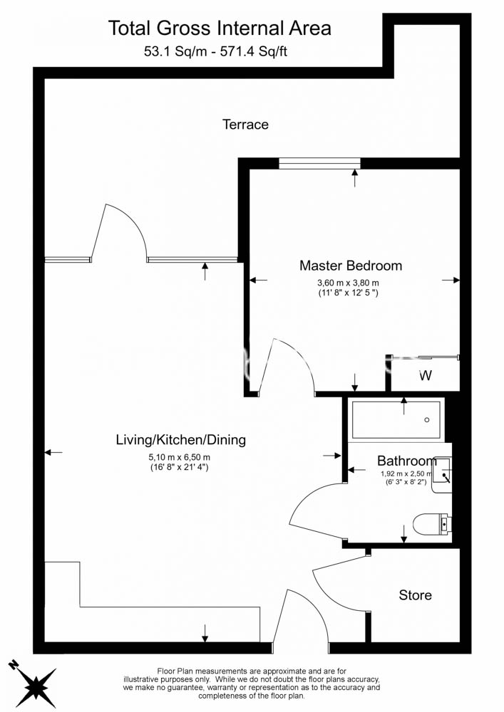 1 bedroom flat to rent in Royal Engineers Way, Mill Hill, NW7-Floorplan