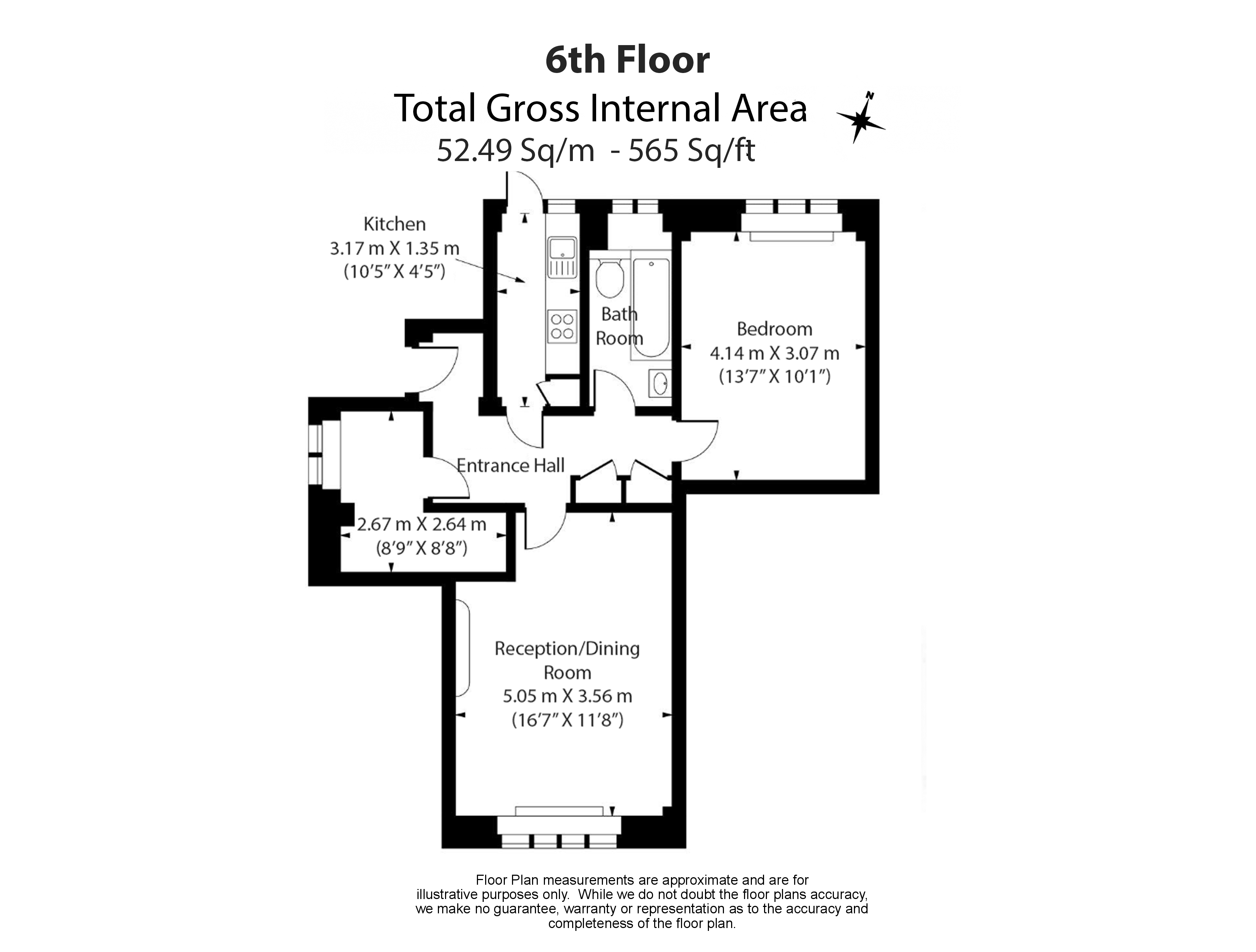 1 bedroom flat to rent in Regency Lodge, Hampstead, NW3-Floorplan