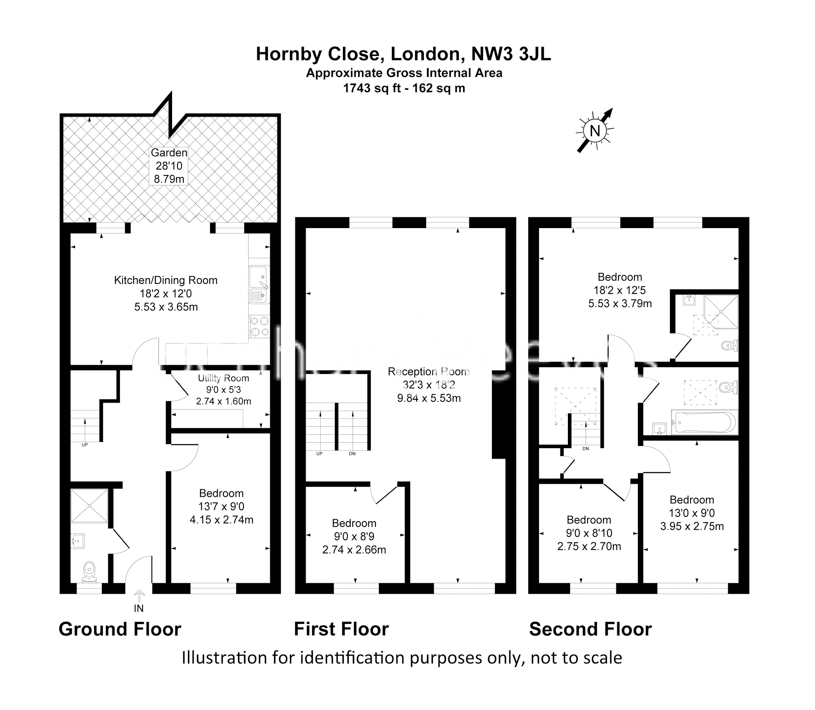 5 bedrooms house to rent in Hornby Close, Hampstead ,NW3-Floorplan