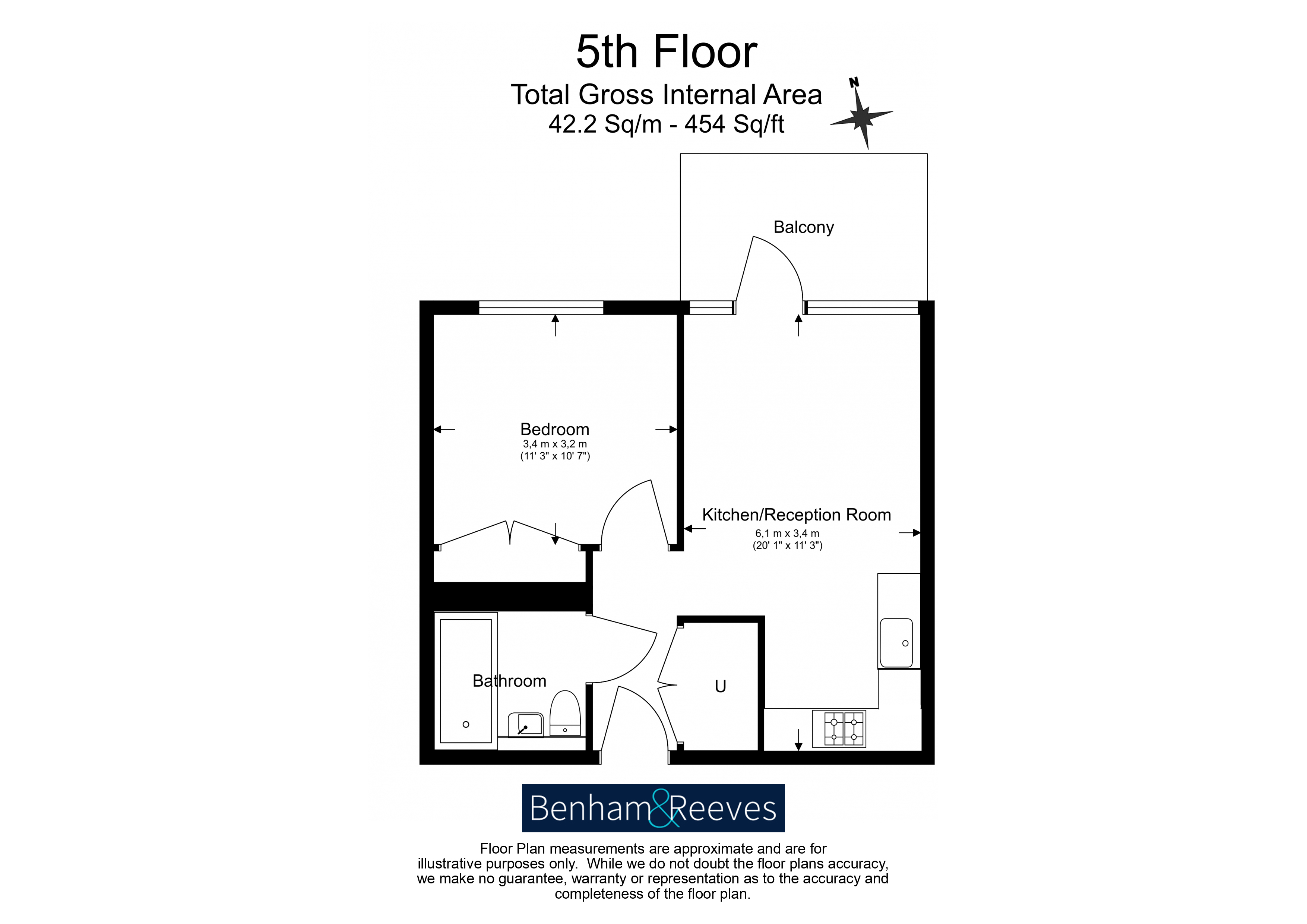 1 bedroom flat to rent in Perryfield Way, Hampstead, NW9-Floorplan