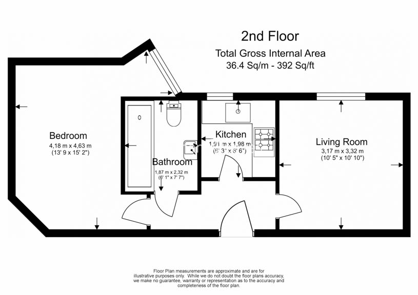 2 bedrooms flat to rent in Chelsea Cloisters, Sloane Avenue, SW3-Floorplan