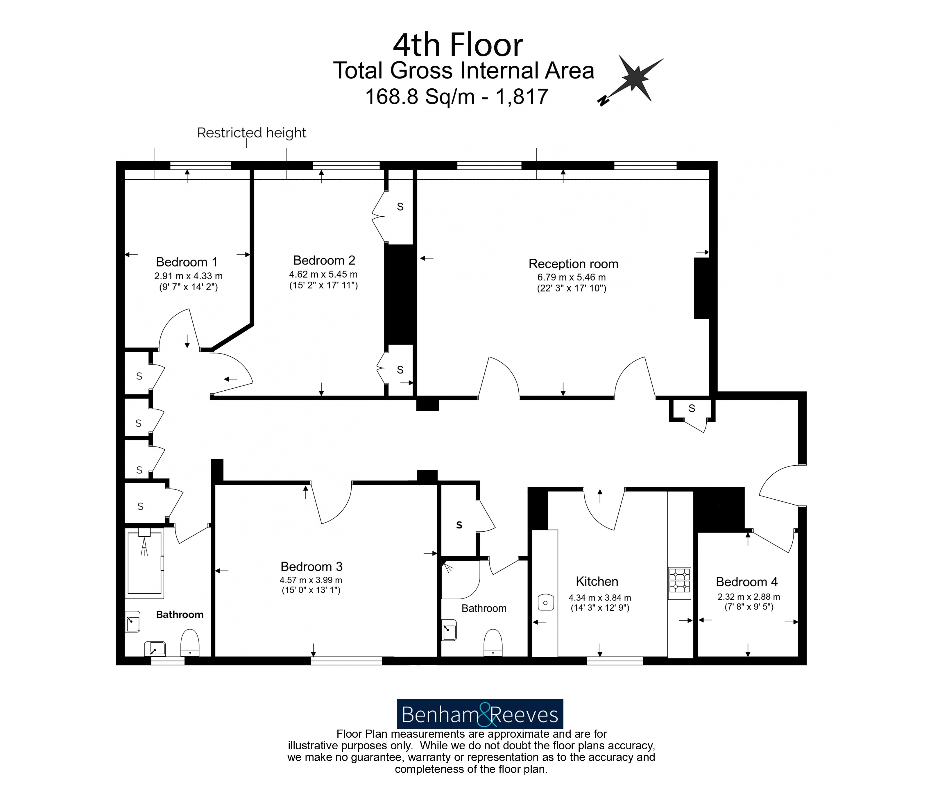 3 bedrooms flat to rent in Onslow Square, Knightsbridge, SW7-Floorplan