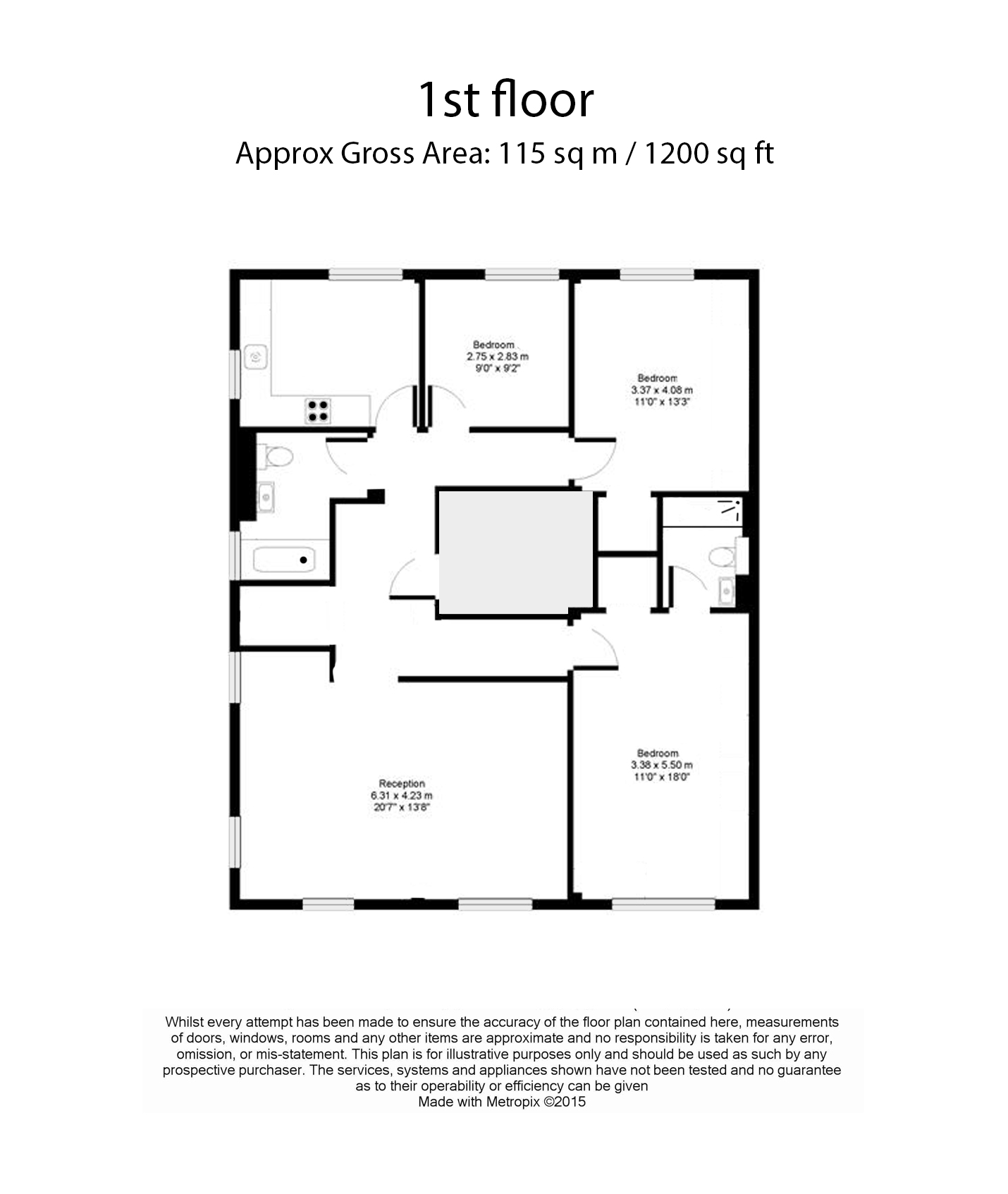 3 bedrooms flat to rent in Princes Gate Mews, South Kensington, SW7-Floorplan