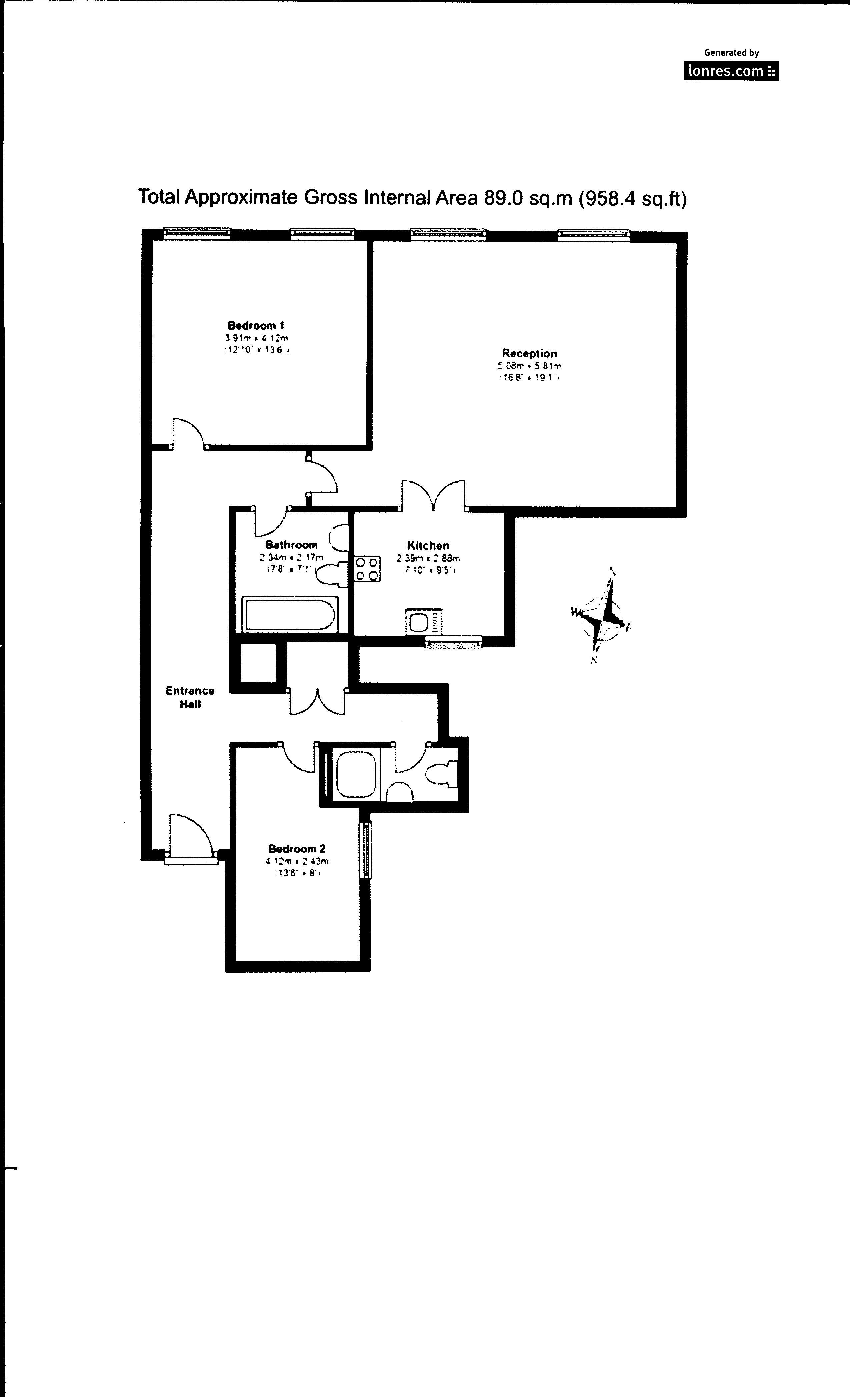 1 bedroom flat to rent in Ovington Court, Knightsbridge SW3-Floorplan