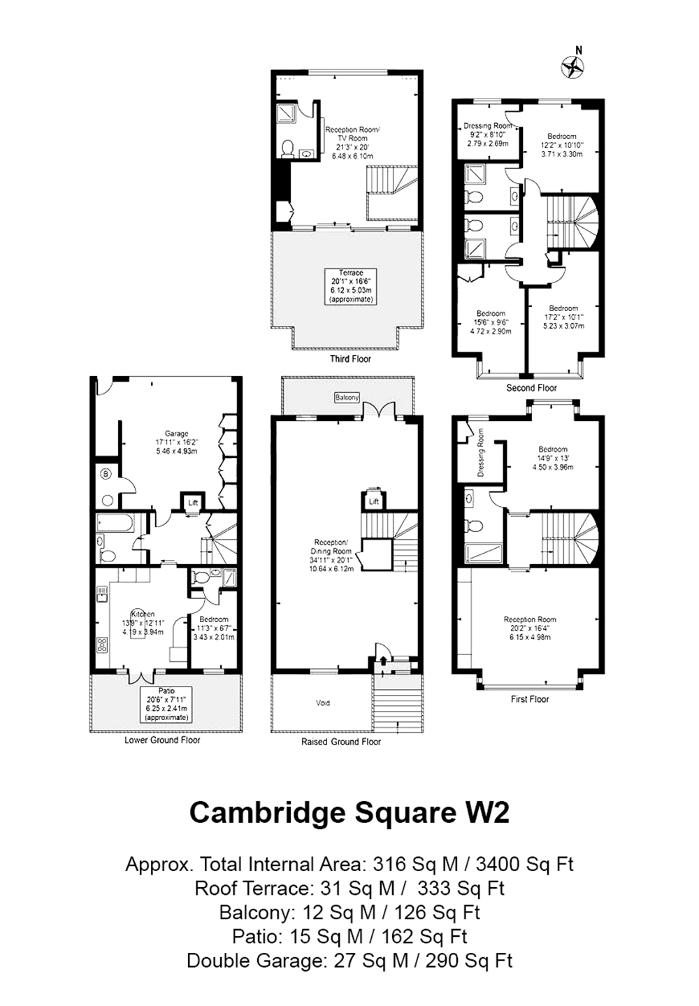 5 bedrooms house to rent in Cambridge Square, Hyde Park, W2-Floorplan