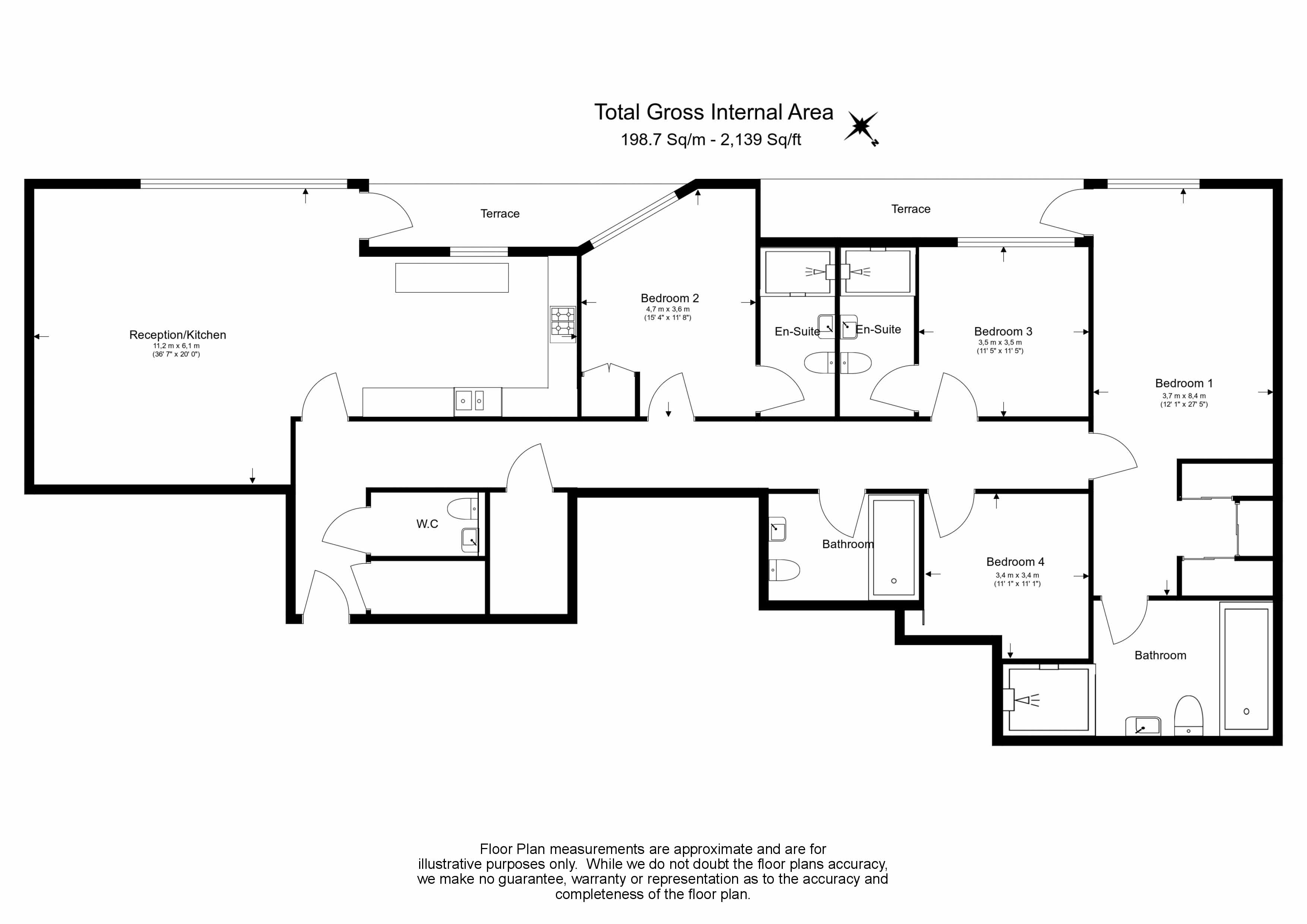 4 bedrooms house to rent in Sherrin House, Royal Warwick Square, W14-Floorplan