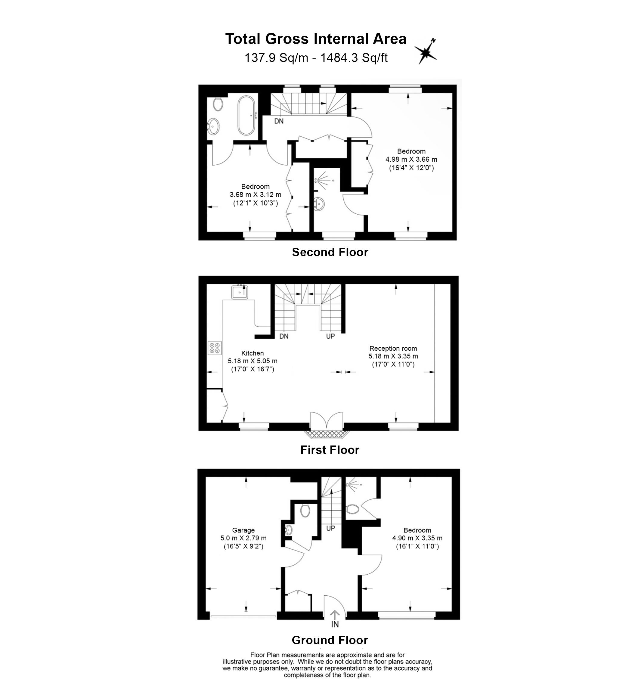 3 bedrooms flat to rent in Phillimore Walk, Kensington, W8-Floorplan