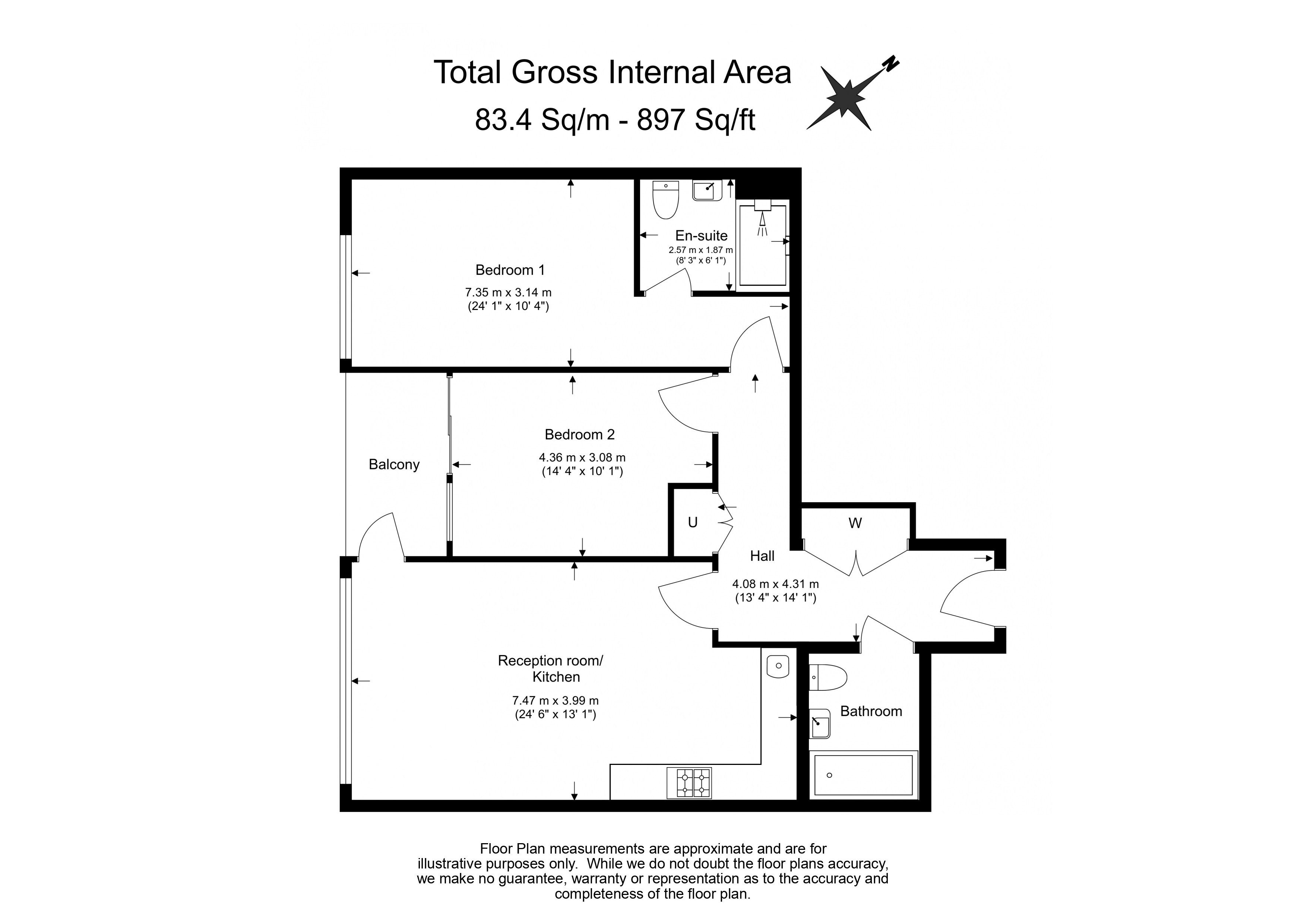 2 bedrooms flat to rent in Wolfe House, Kensington High Street, W14-Floorplan