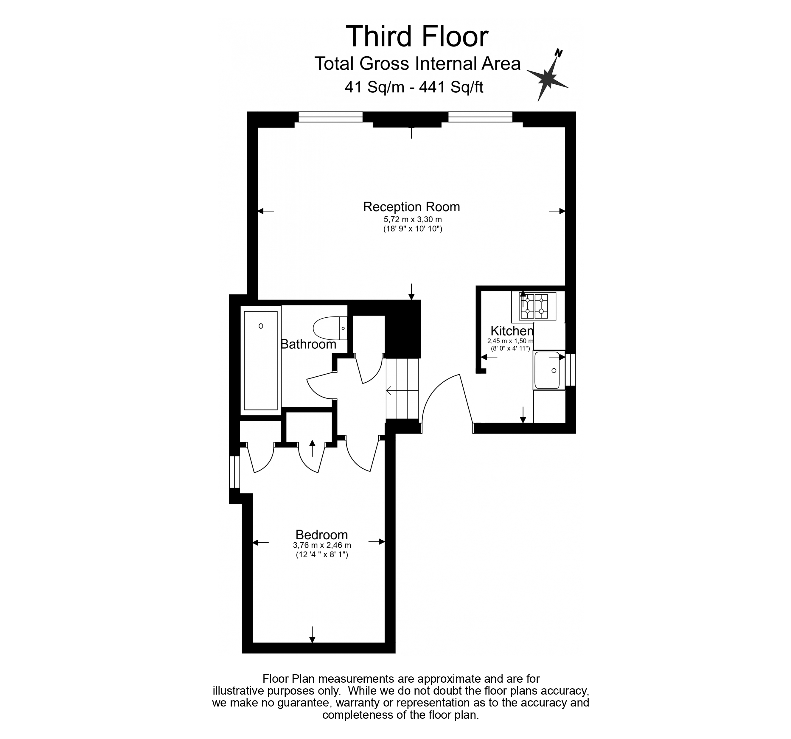 1 bedroom flat to rent in Courtfield Road, Kensington, SW7-Floorplan