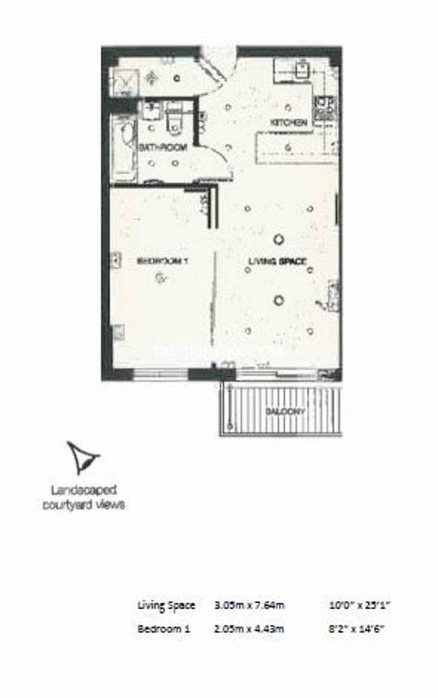 1 bedroom flat to rent in Boulevard Drive, Colindale, NW9-Floorplan