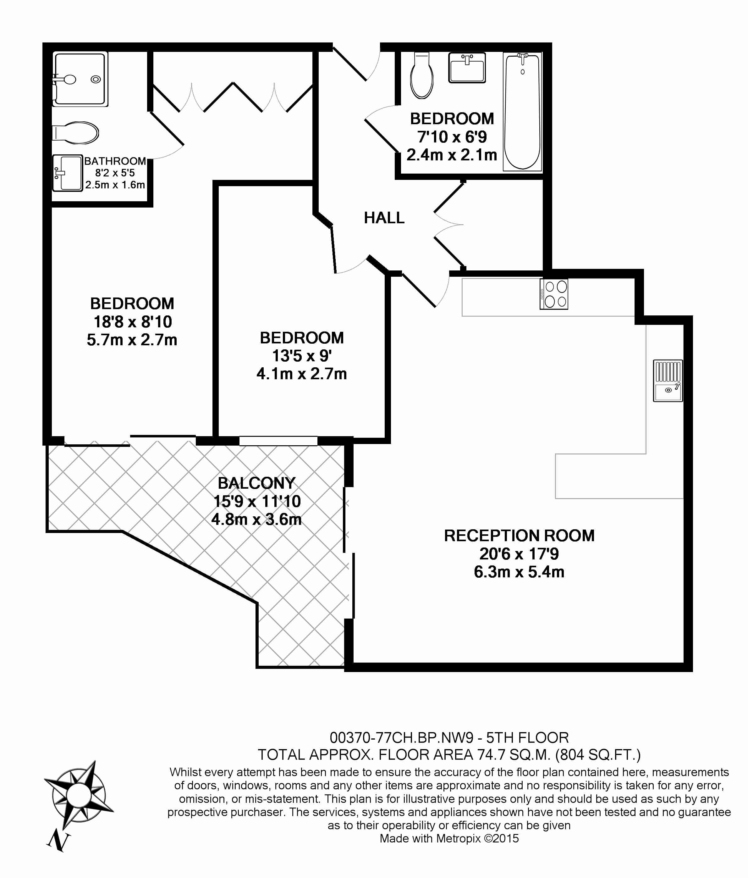 2 bedrooms flat to rent in Heritage Avenue, Colindale, NW9-Floorplan